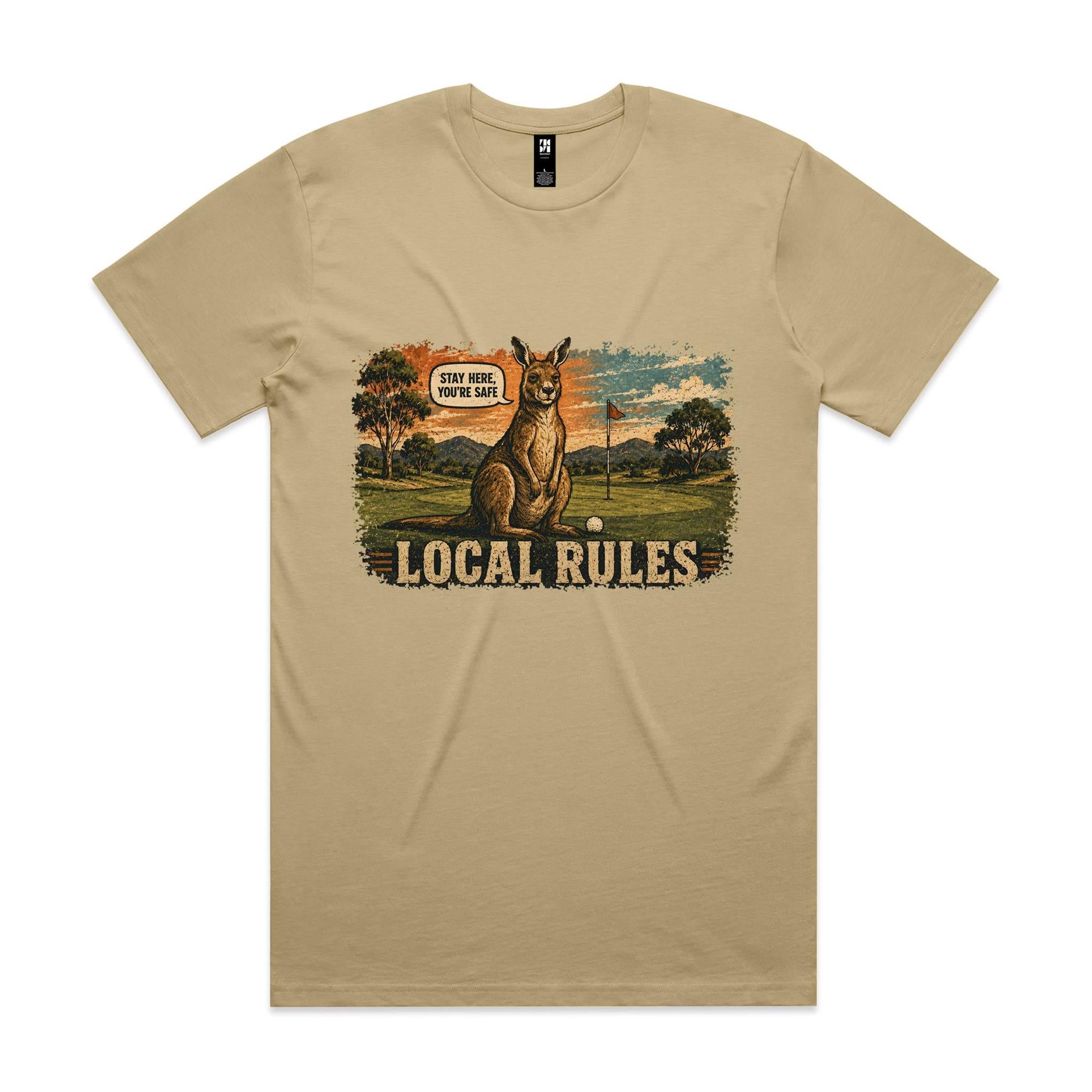 Local Rules — Stay Here You're Safe | Kangaroo Golf Tee