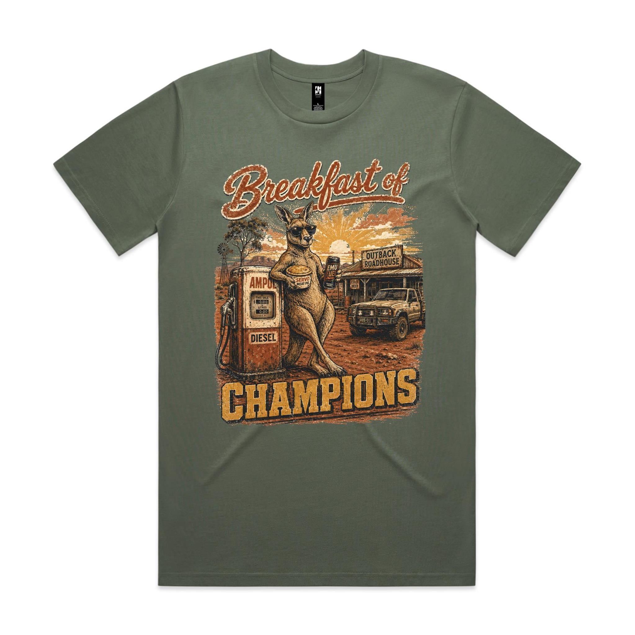 Breakfast of Champions — Kangaroo Servo Tee