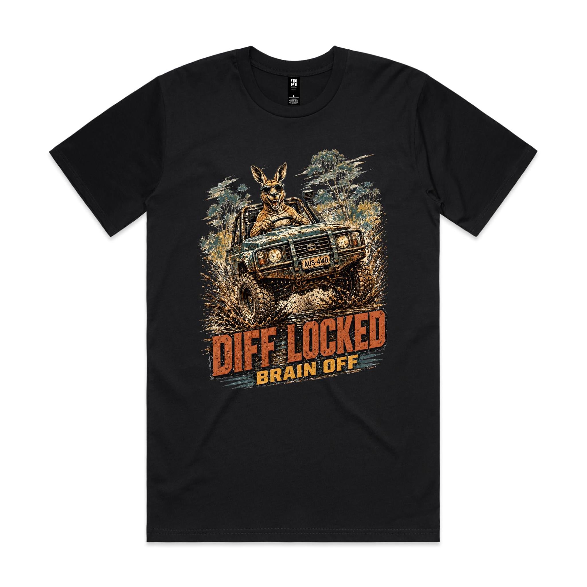 Diff Locked, Brain Off — 4WD Kangaroo Tee