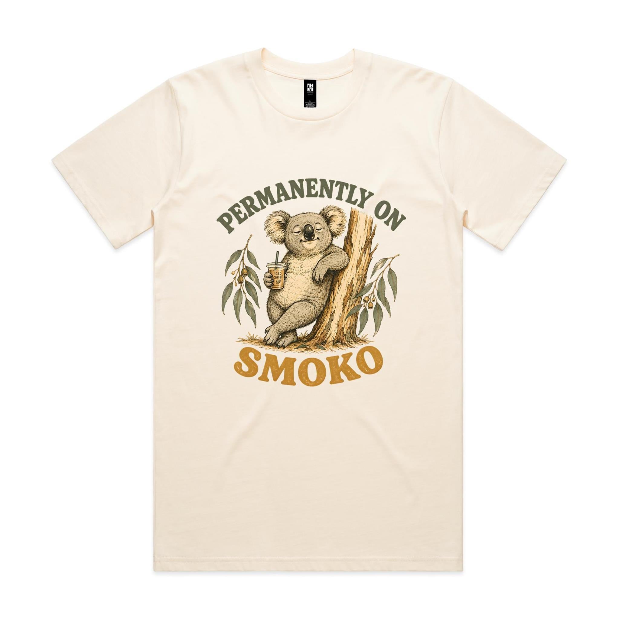 Permanently on Smoko — Iced Coffee Koala Tee