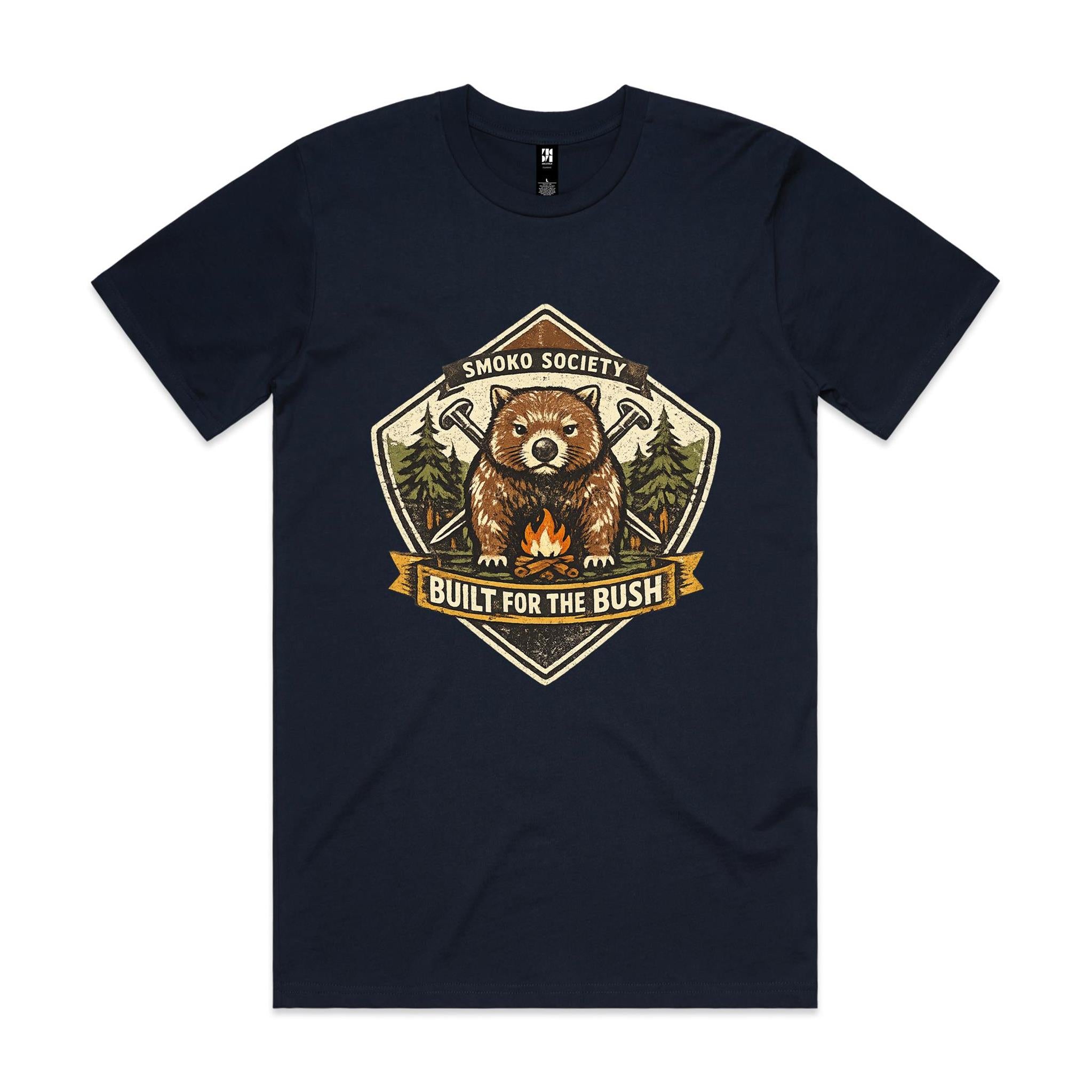 Smoko Society Wombat — Built for the Bush Tee