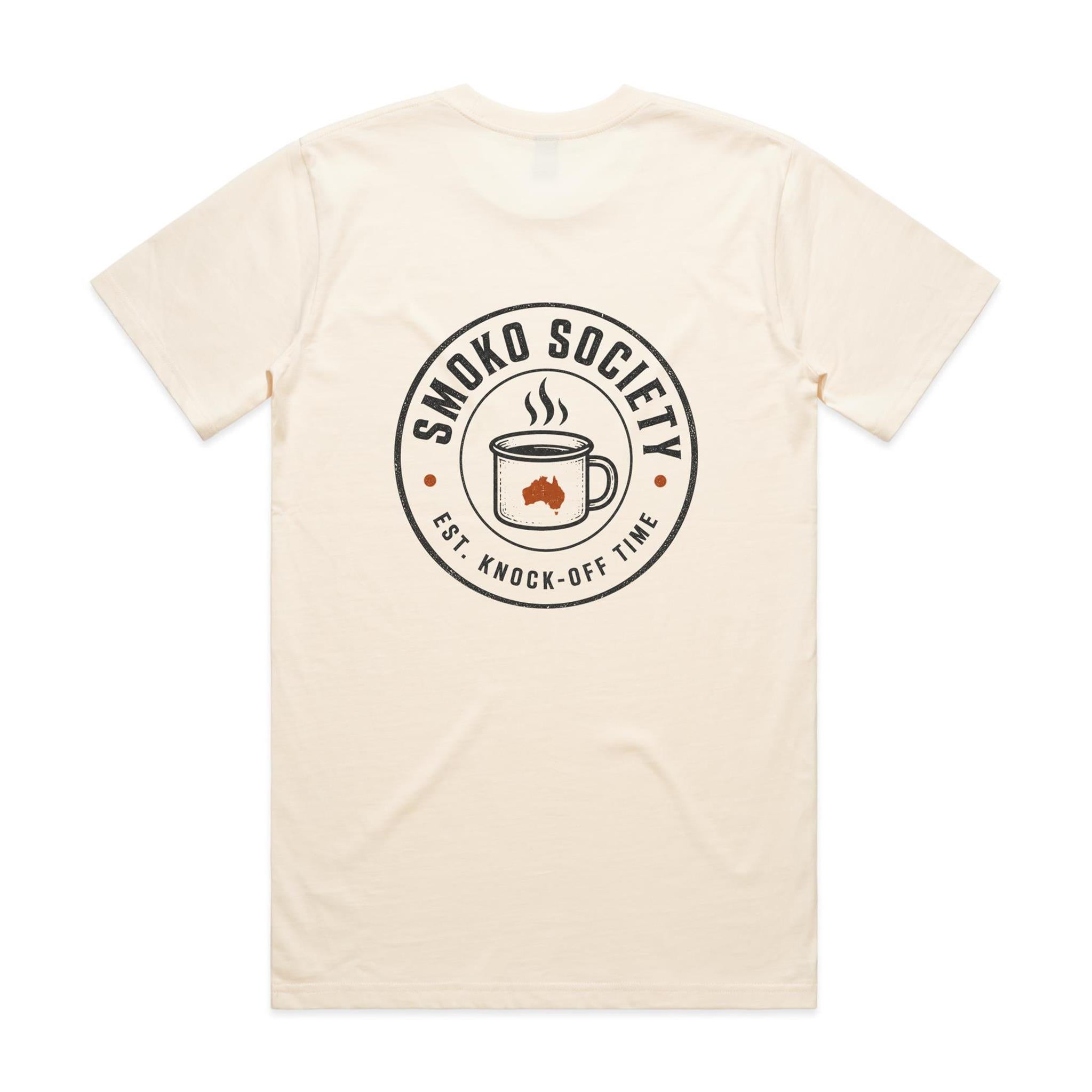 Smoko Society — Est. Knock-Off Time | Enamel Mug Logo Tee