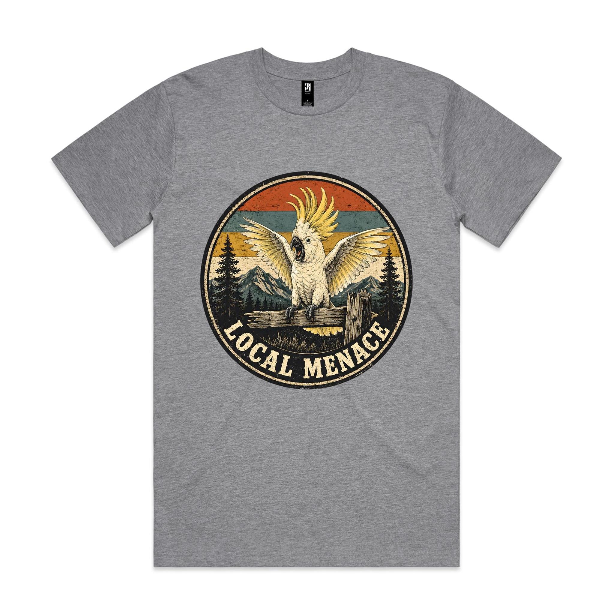 Local Menace — Cockatoo Retro Badge Tee
