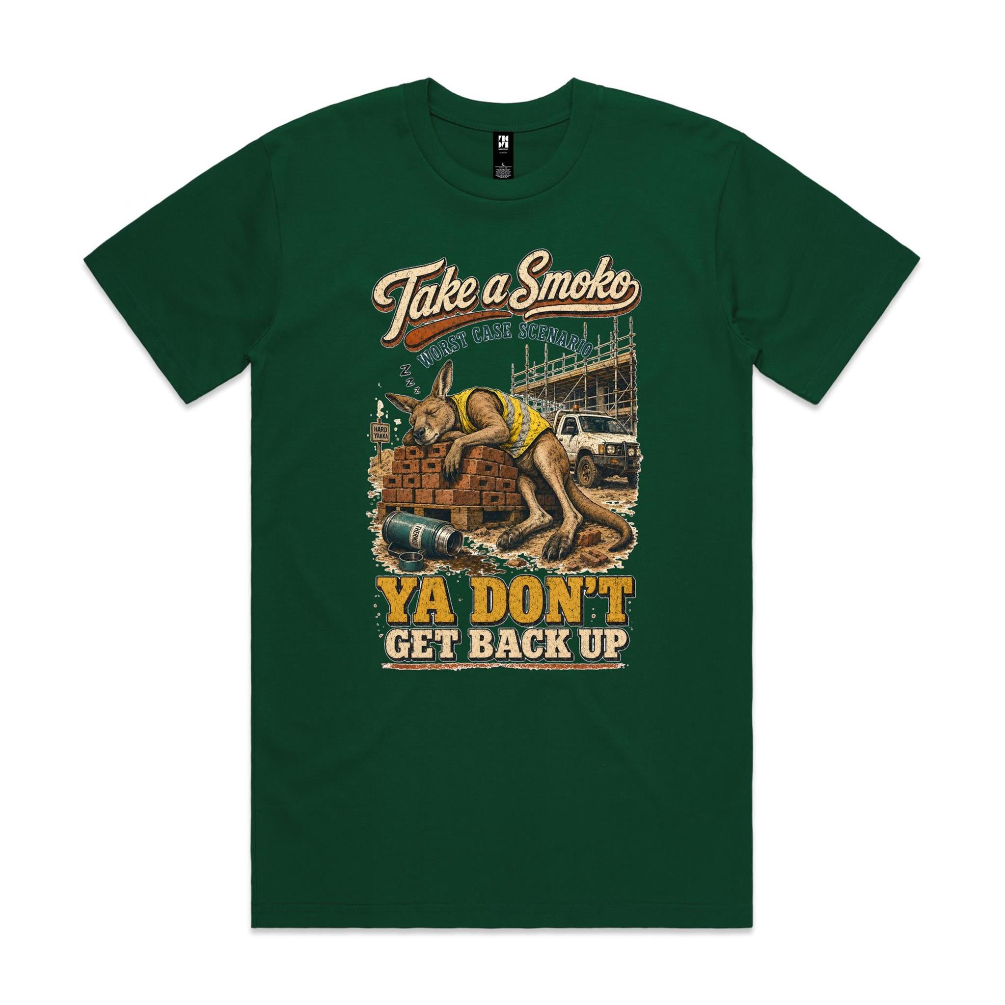 Take a Smoko — Ya Don't Get Back Up | Kangaroo Tradie Tee