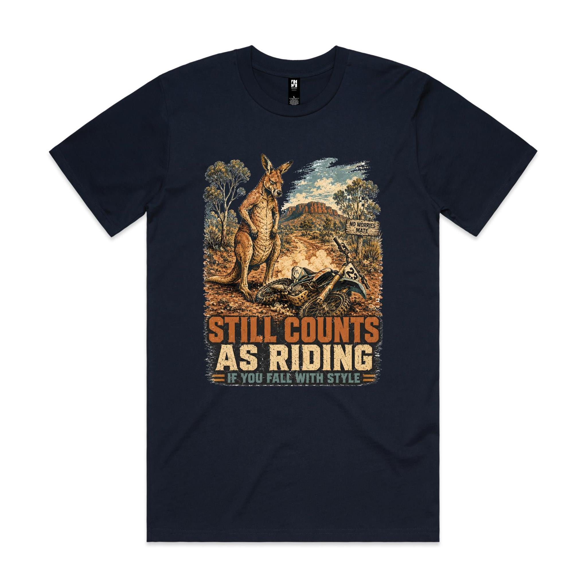 Still Counts as Riding — Kangaroo Dirt Bike Tee