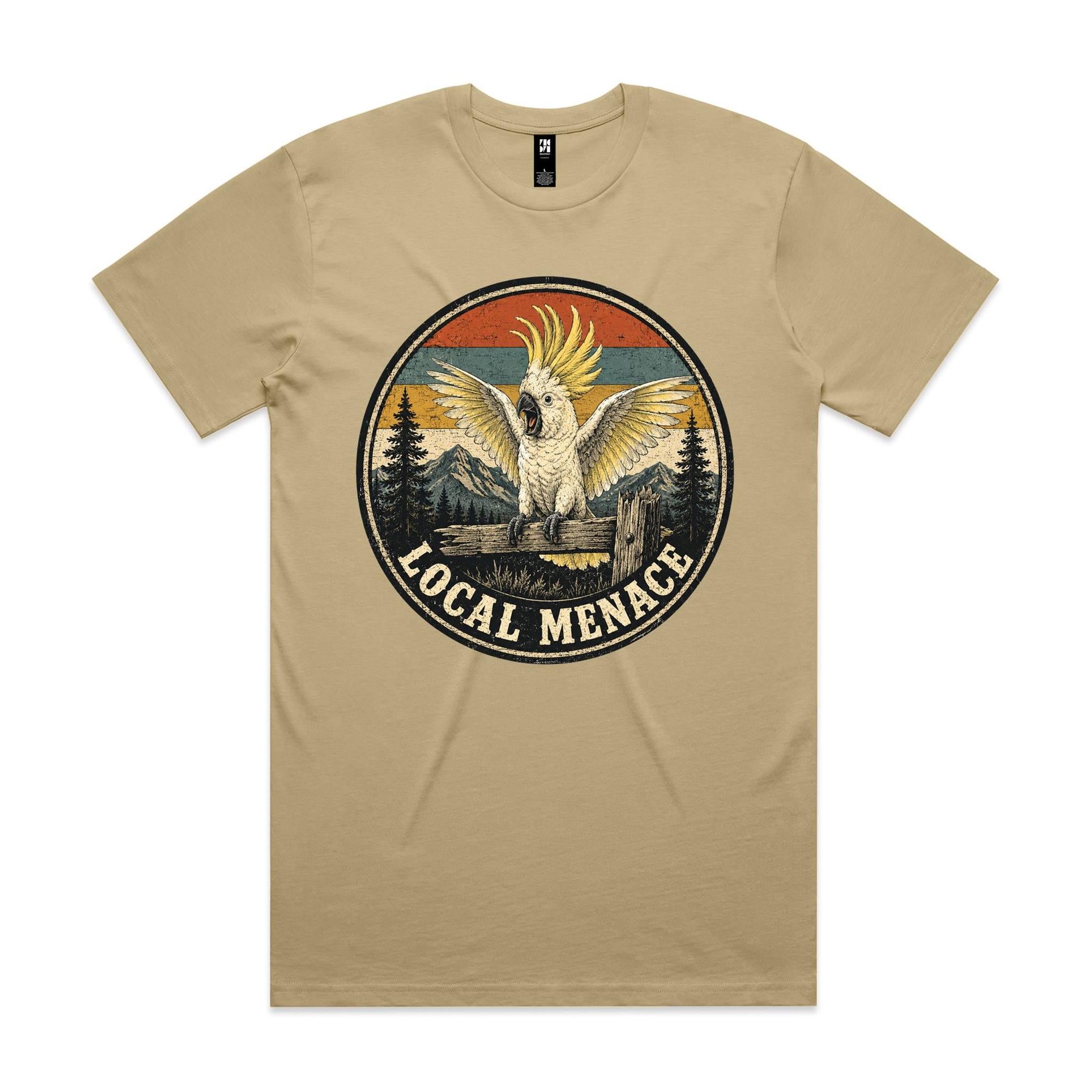 Local Menace — Cockatoo Retro Badge Tee