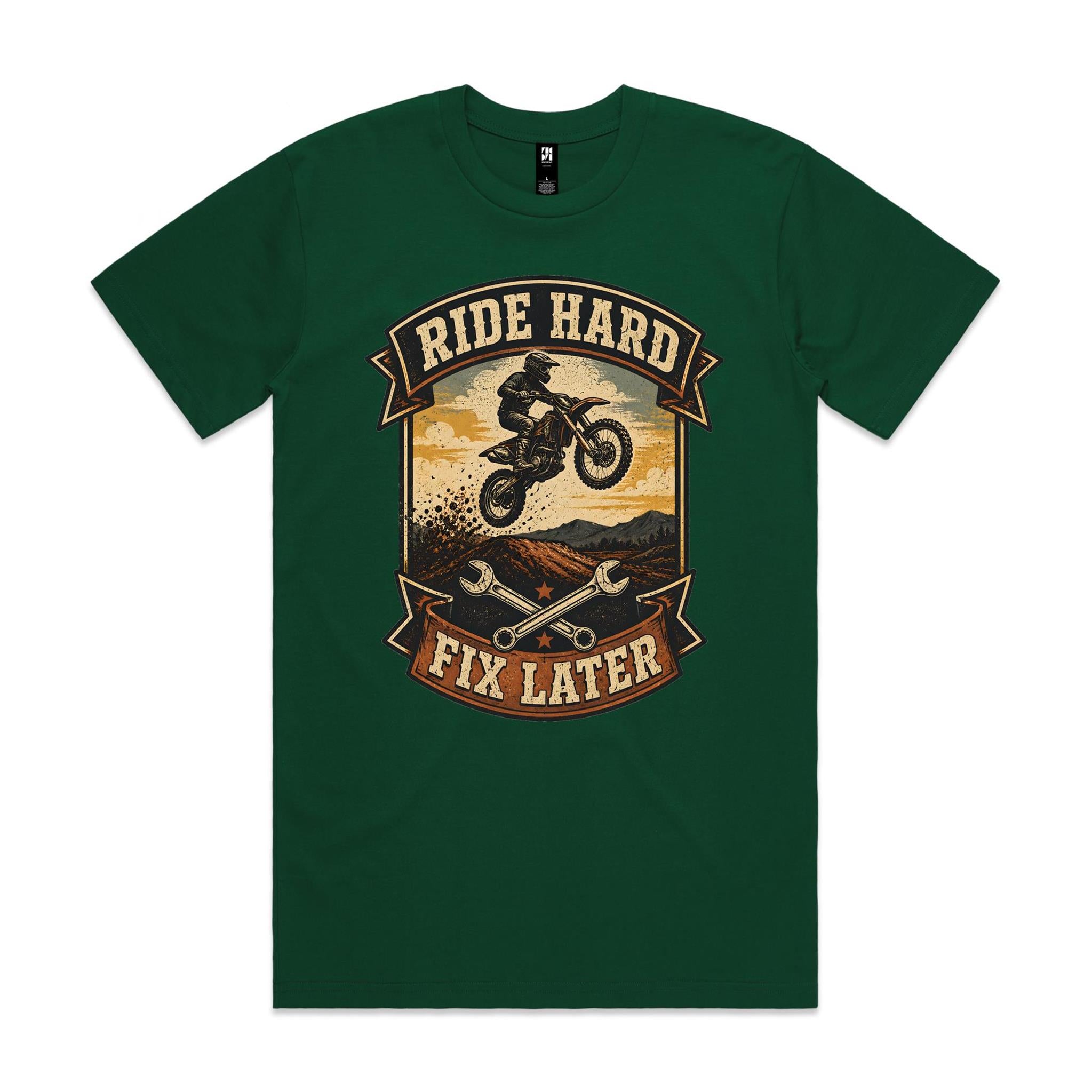 Ride Hard, Fix Later — Dirt Bike Tee