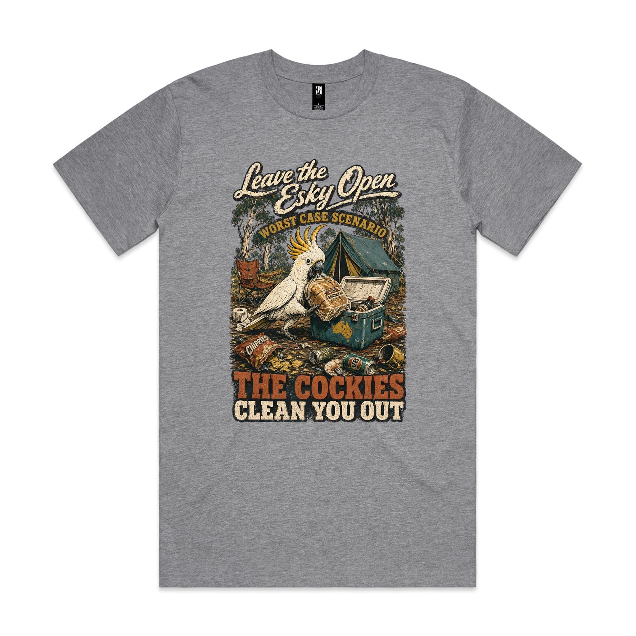 Leave the Esky Open — The Cockies Clean You Out | Cockatoo Camping Tee
