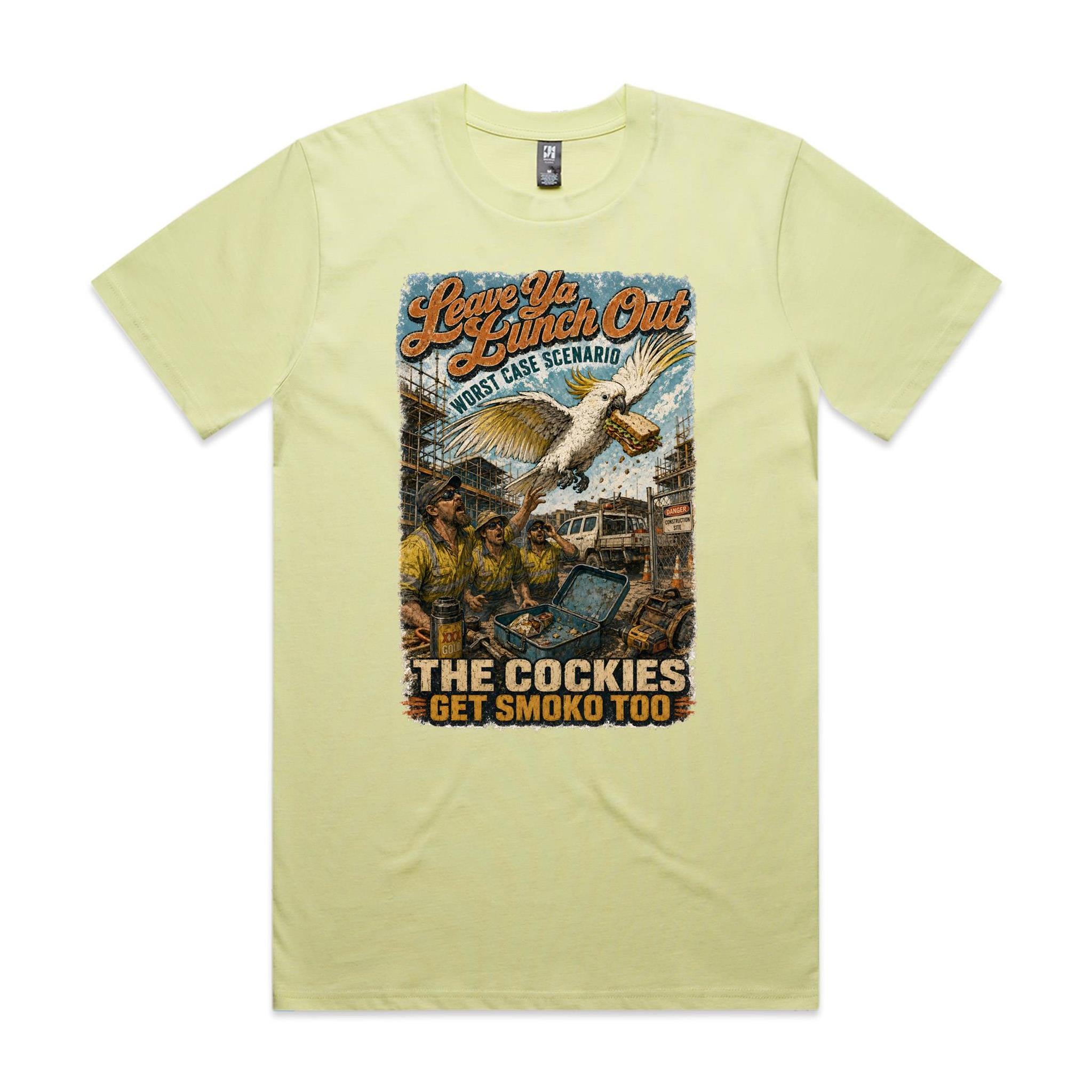 Leave Ya Lunch Out — The Cockies Get Smoko Too | Cockatoo Tradie Tee