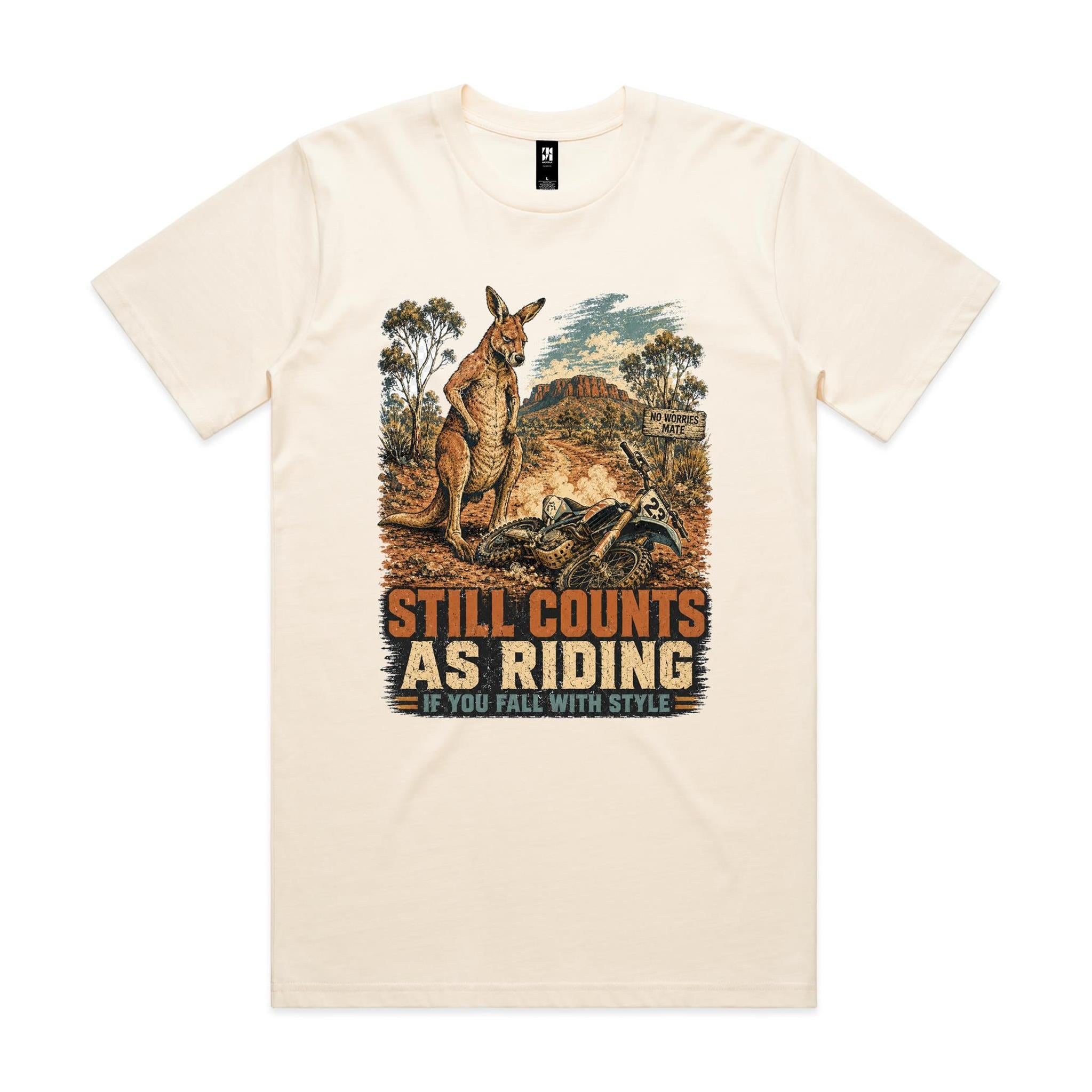 Still Counts as Riding — Kangaroo Dirt Bike Tee