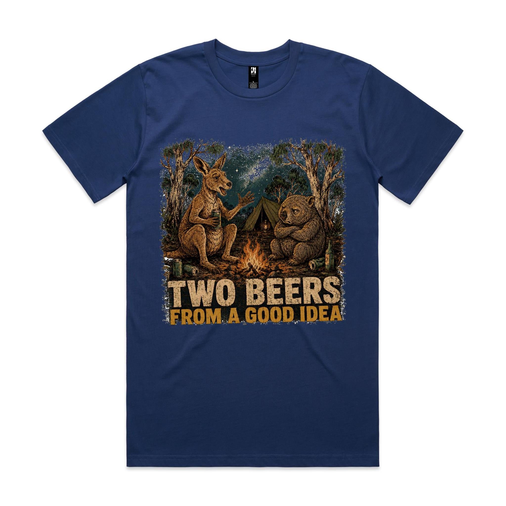 Two Beers From a Good Idea — Kangaroo & Wombat Camping Tee