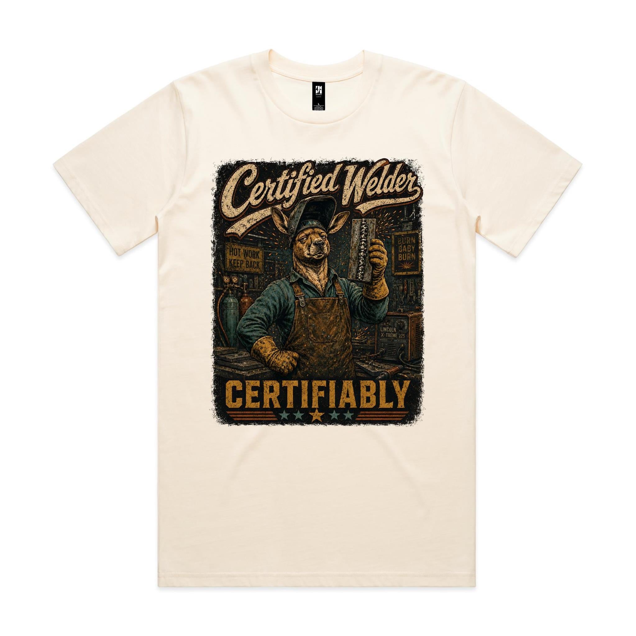 Certified Welder, Certifiably | Kangaroo Welder Tee