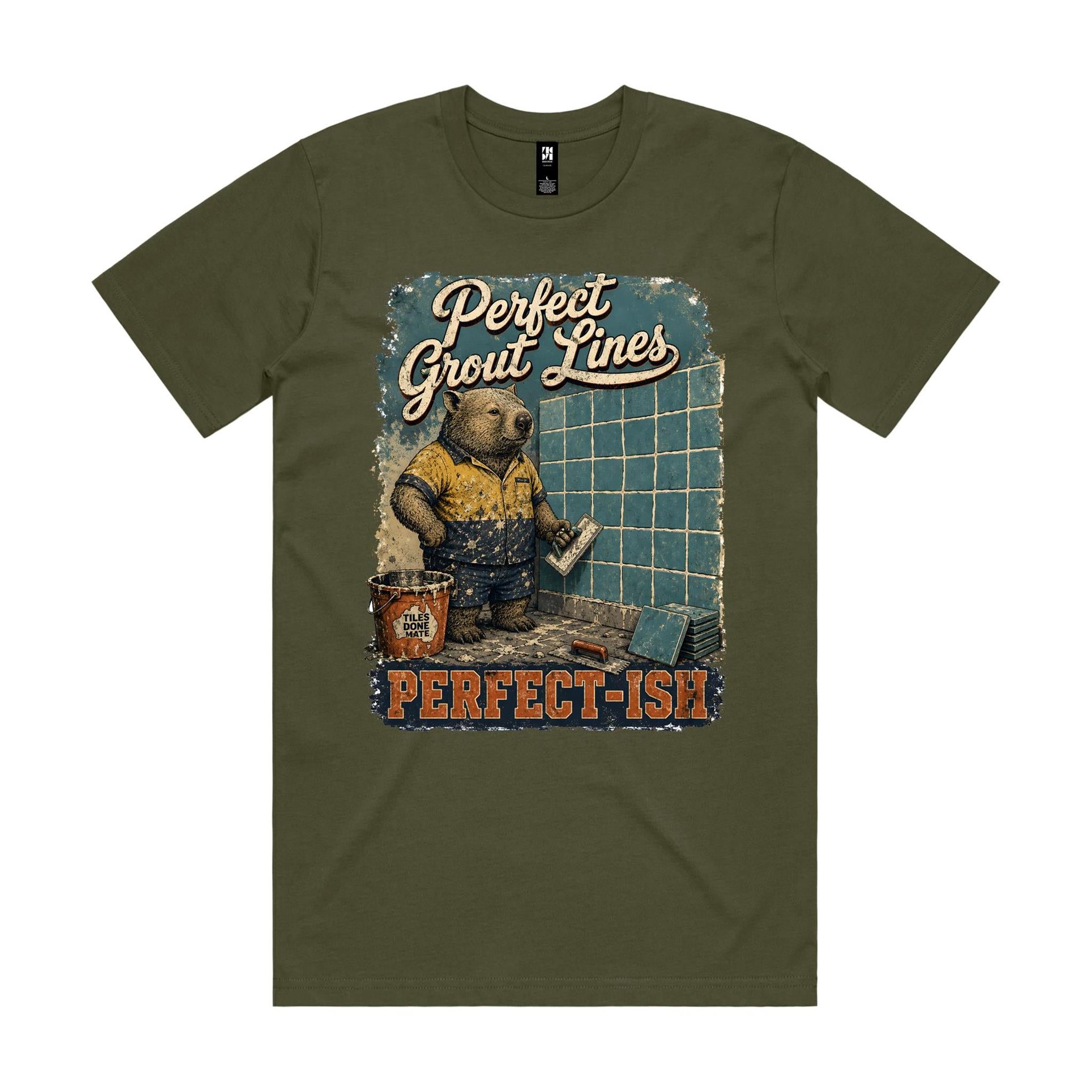 Perfect Grout Lines — Perfect-ish | Wombat Tiler Tee