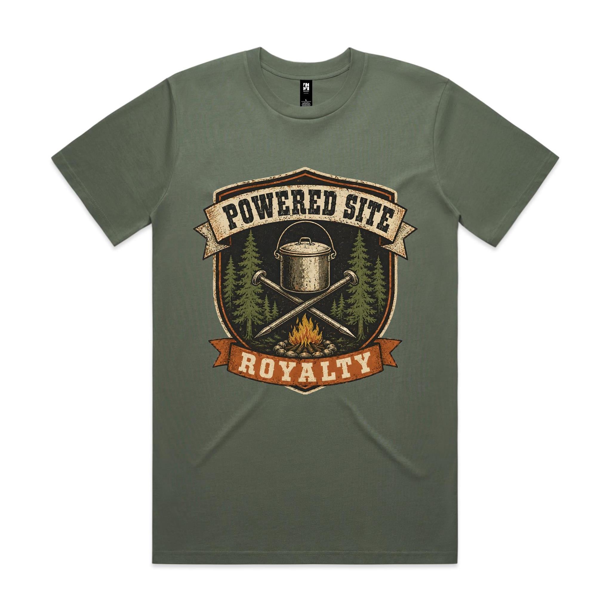 Powered Site Royalty — Camping Tee