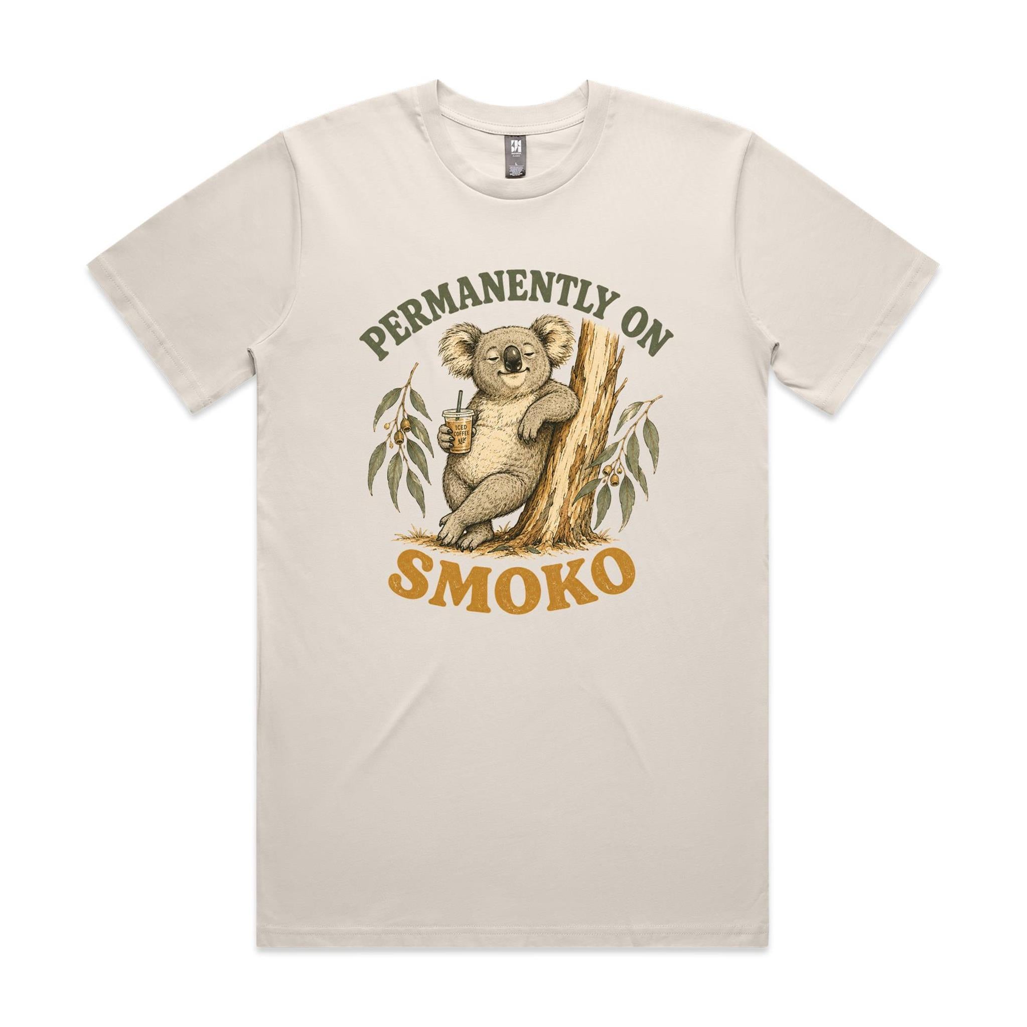 Permanently on Smoko — Iced Coffee Koala Tee