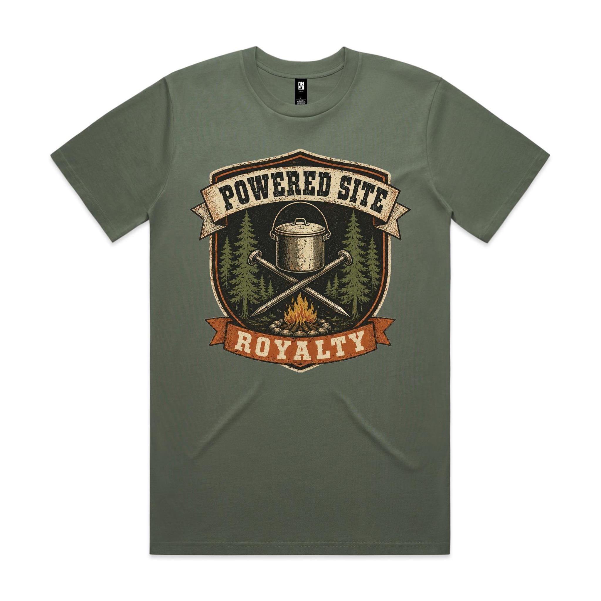 Powered Site Royalty — Camping Tee