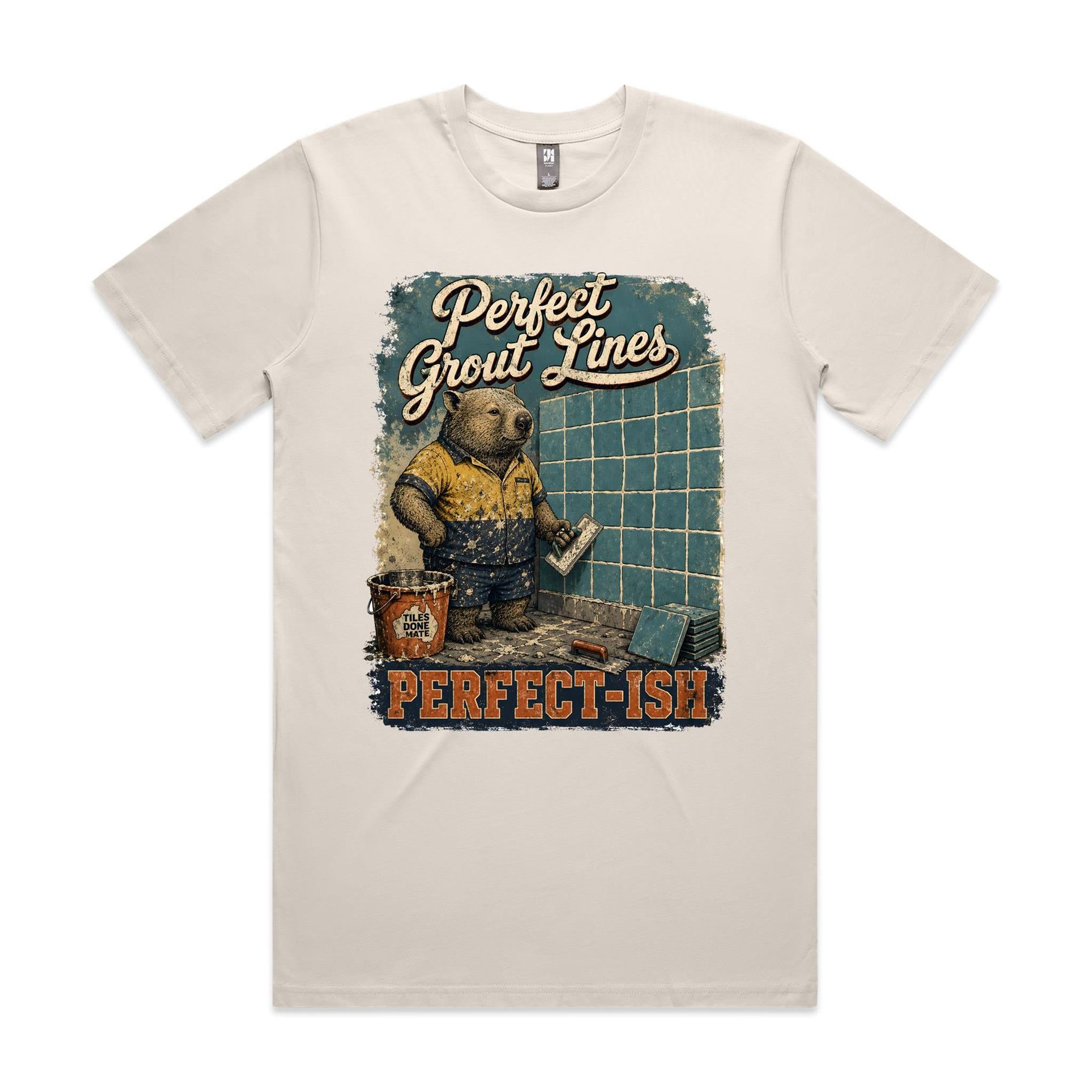 Perfect Grout Lines — Perfect-ish | Wombat Tiler Tee