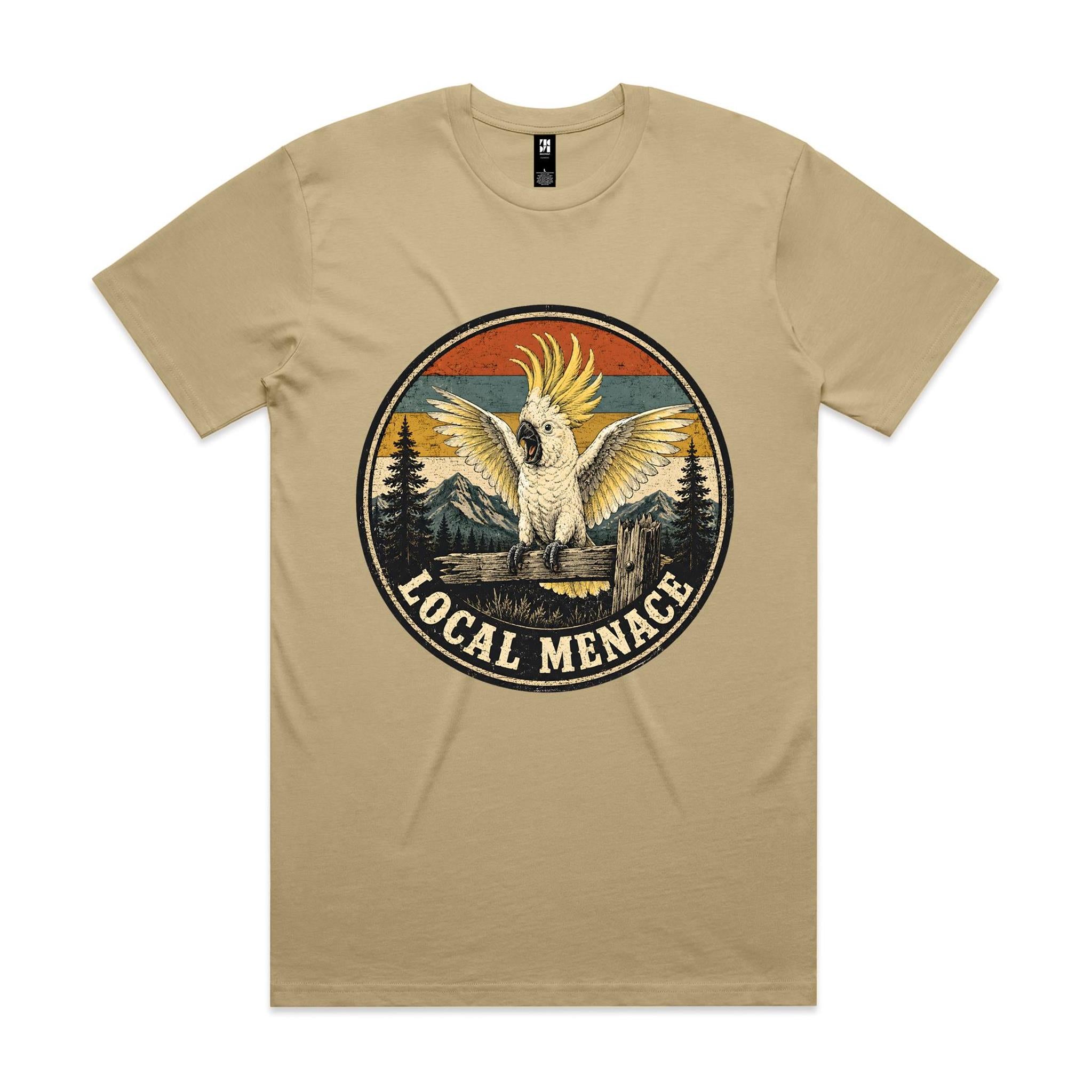 Local Menace — Cockatoo Retro Badge Tee
