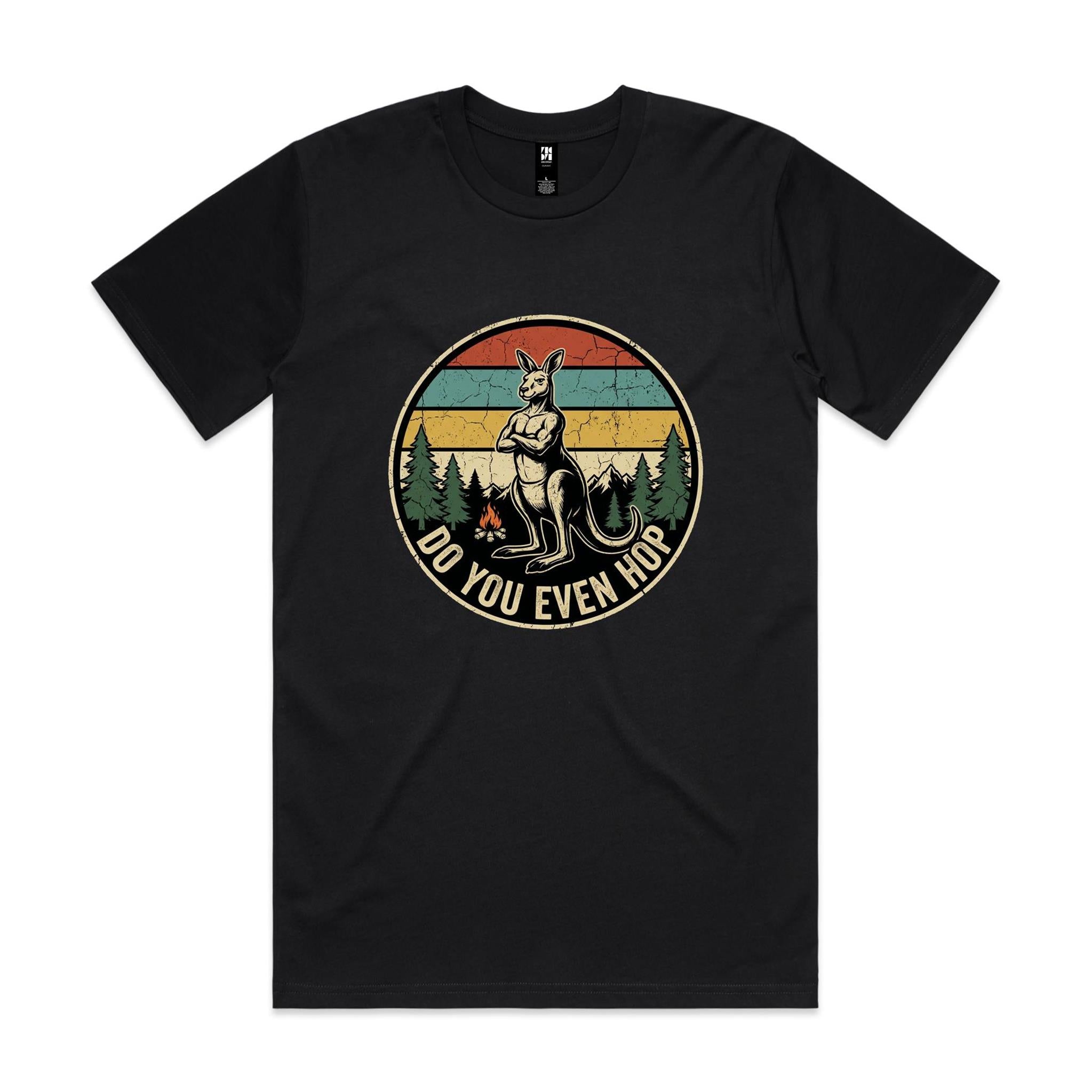 Do You Even Hop — Buff Kangaroo Retro Gym Tee