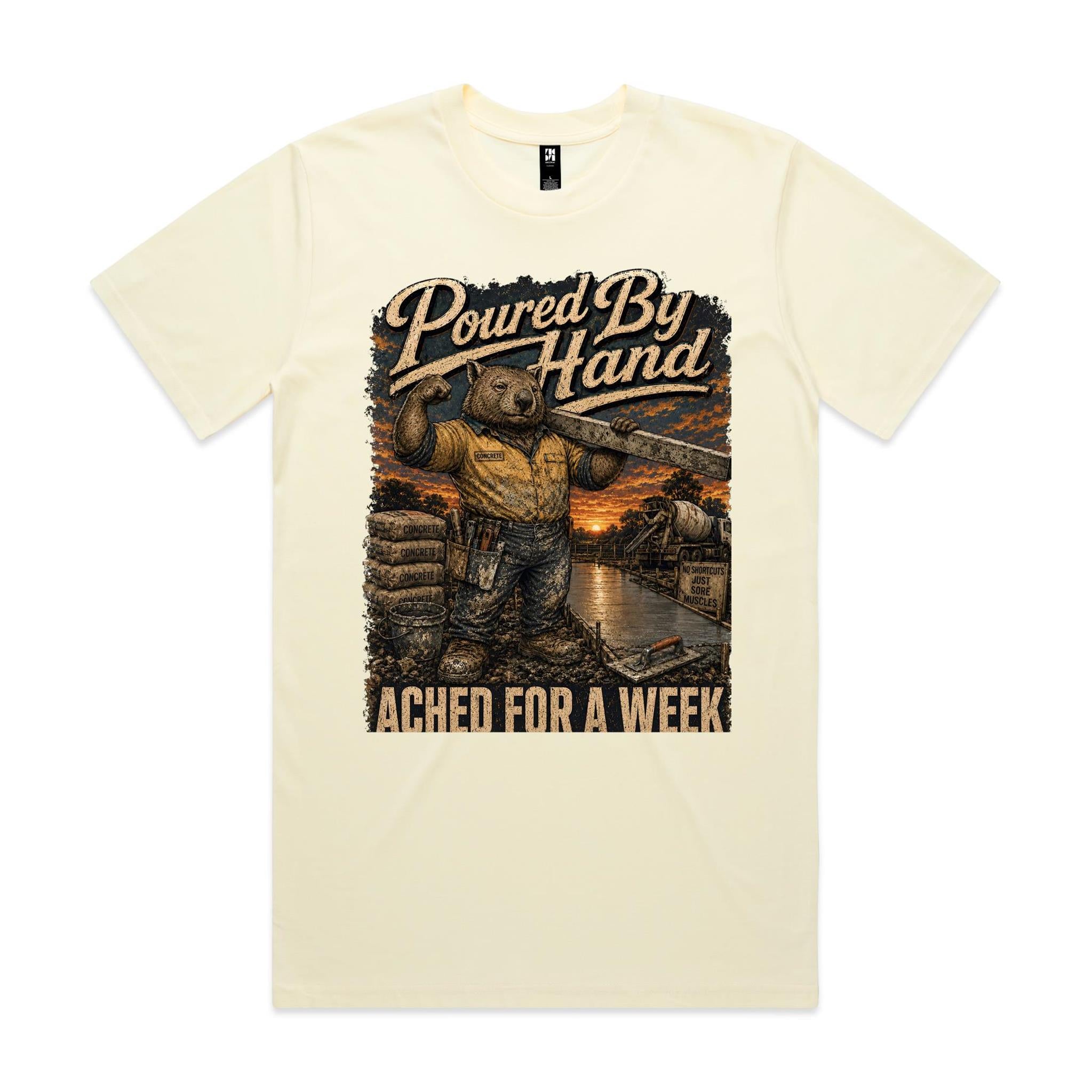Poured By Hand | Wombat Concreter Tee