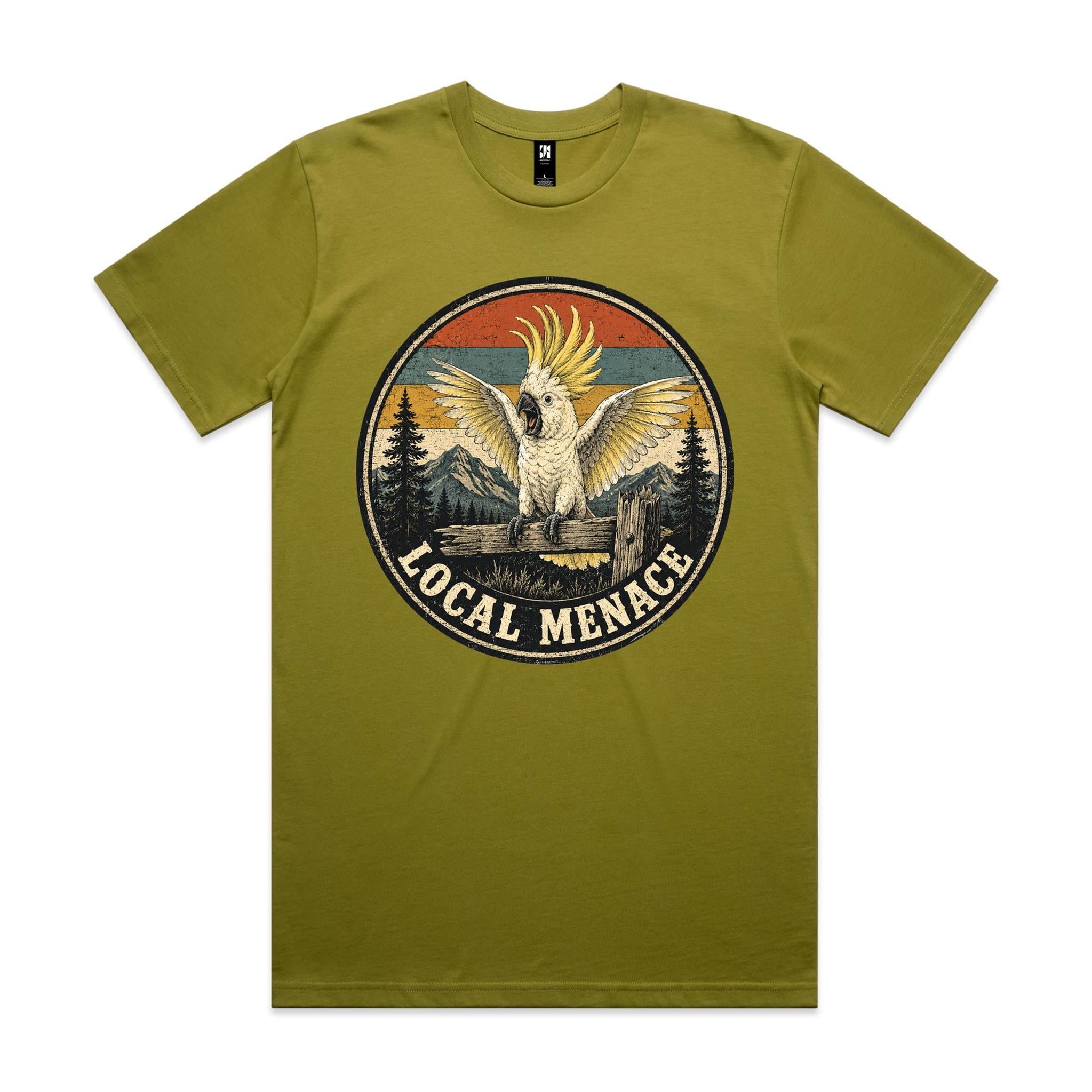 Local Menace — Cockatoo Retro Badge Tee