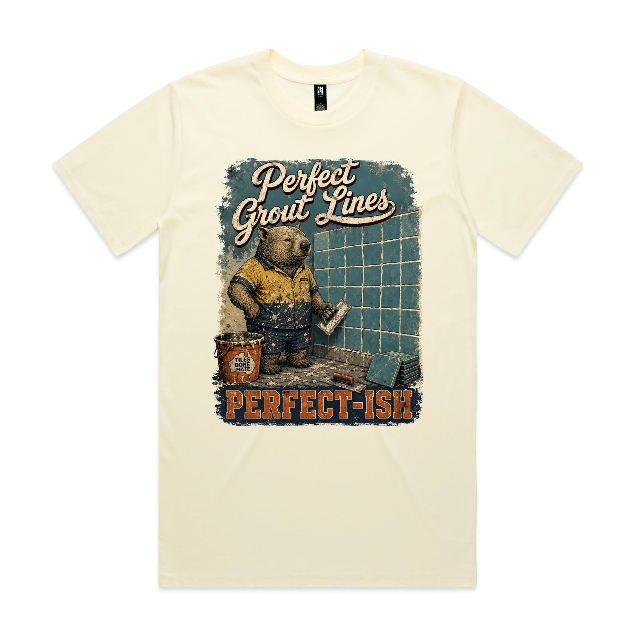 Perfect Grout Lines — Perfect-ish | Wombat Tiler Tee