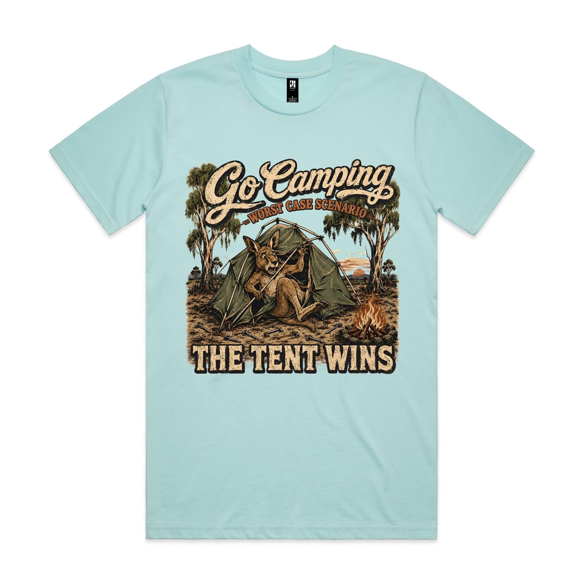Go Camping — The Tent Wins | Kangaroo Camping Tee