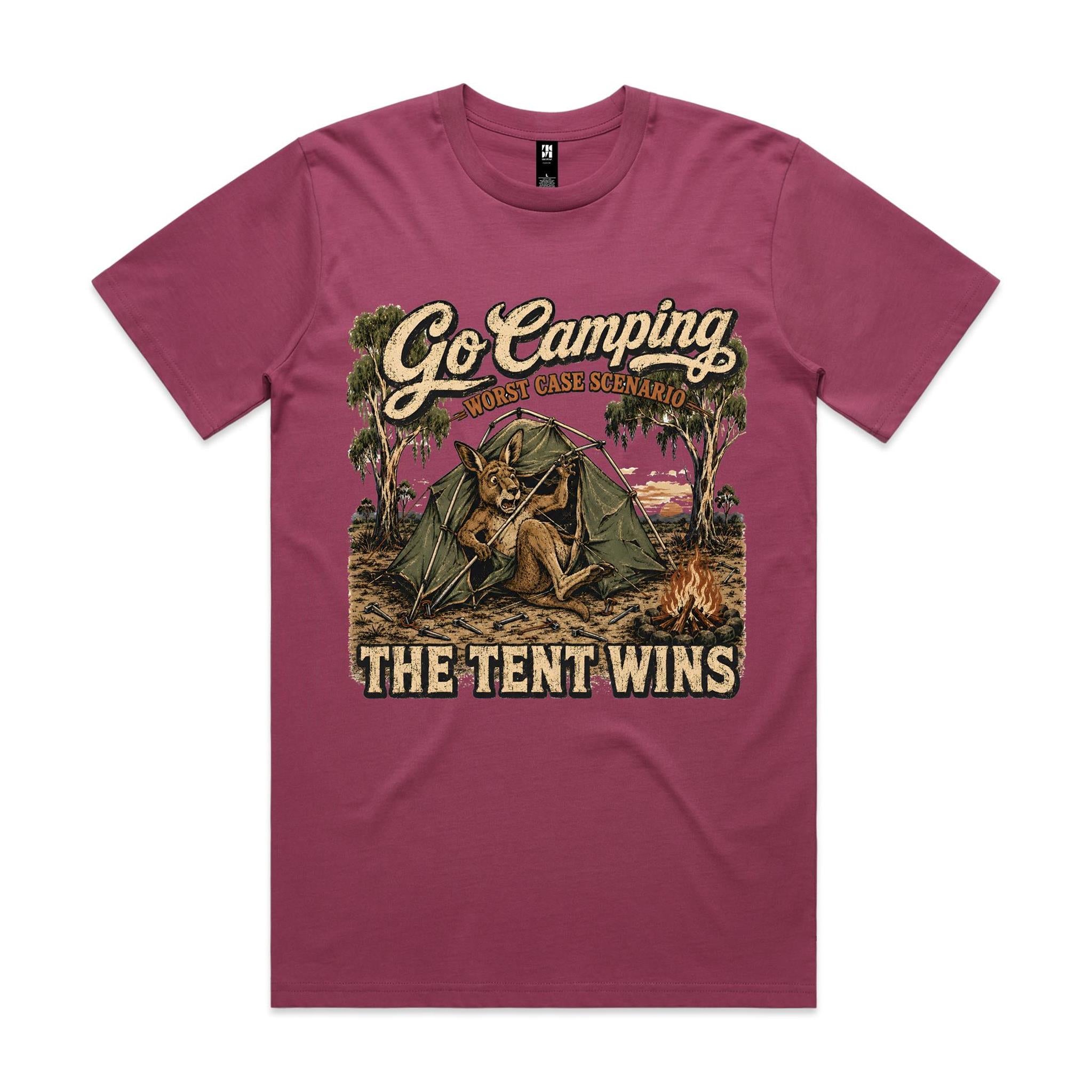Go Camping — The Tent Wins | Kangaroo Camping Tee