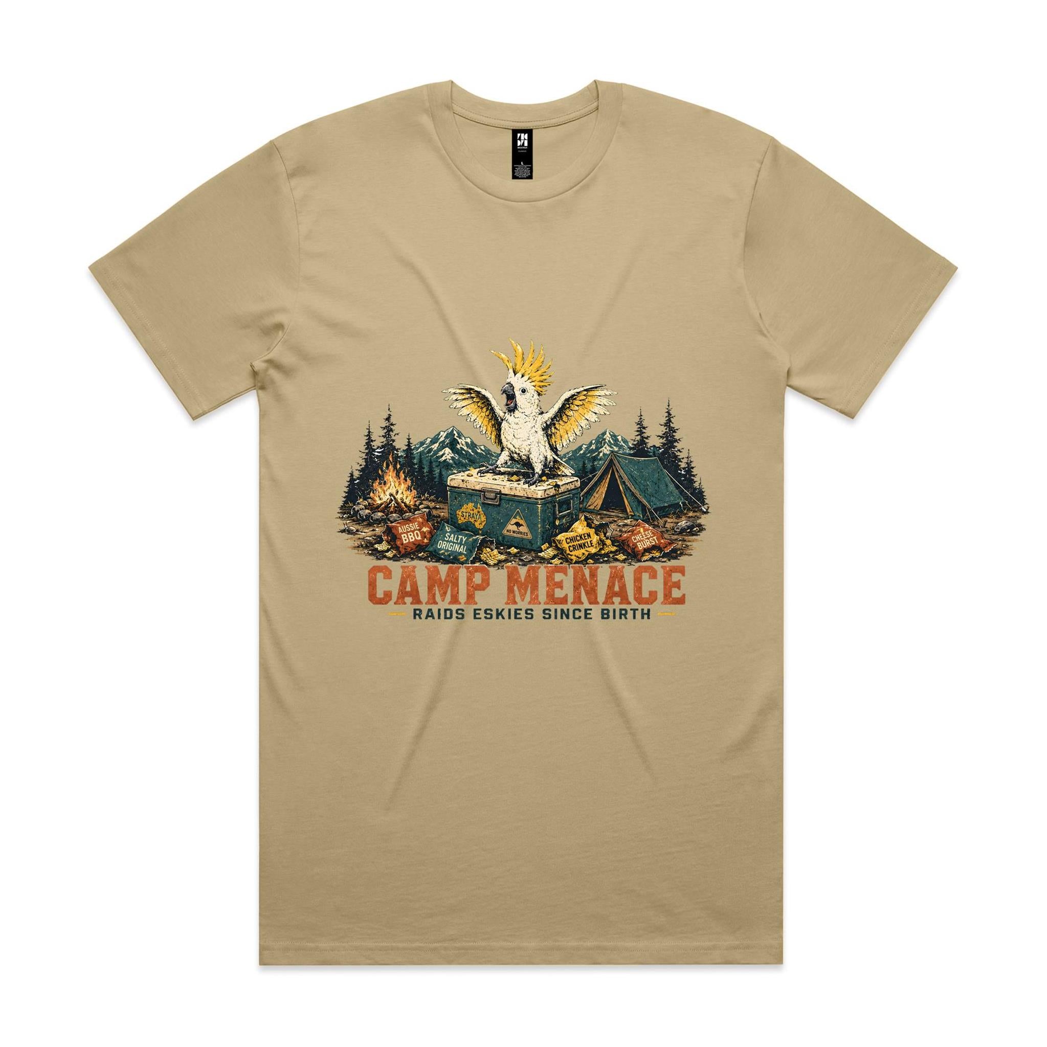 Camp Menace — Raids Eskies Since Birth | Cockatoo Camping Tee