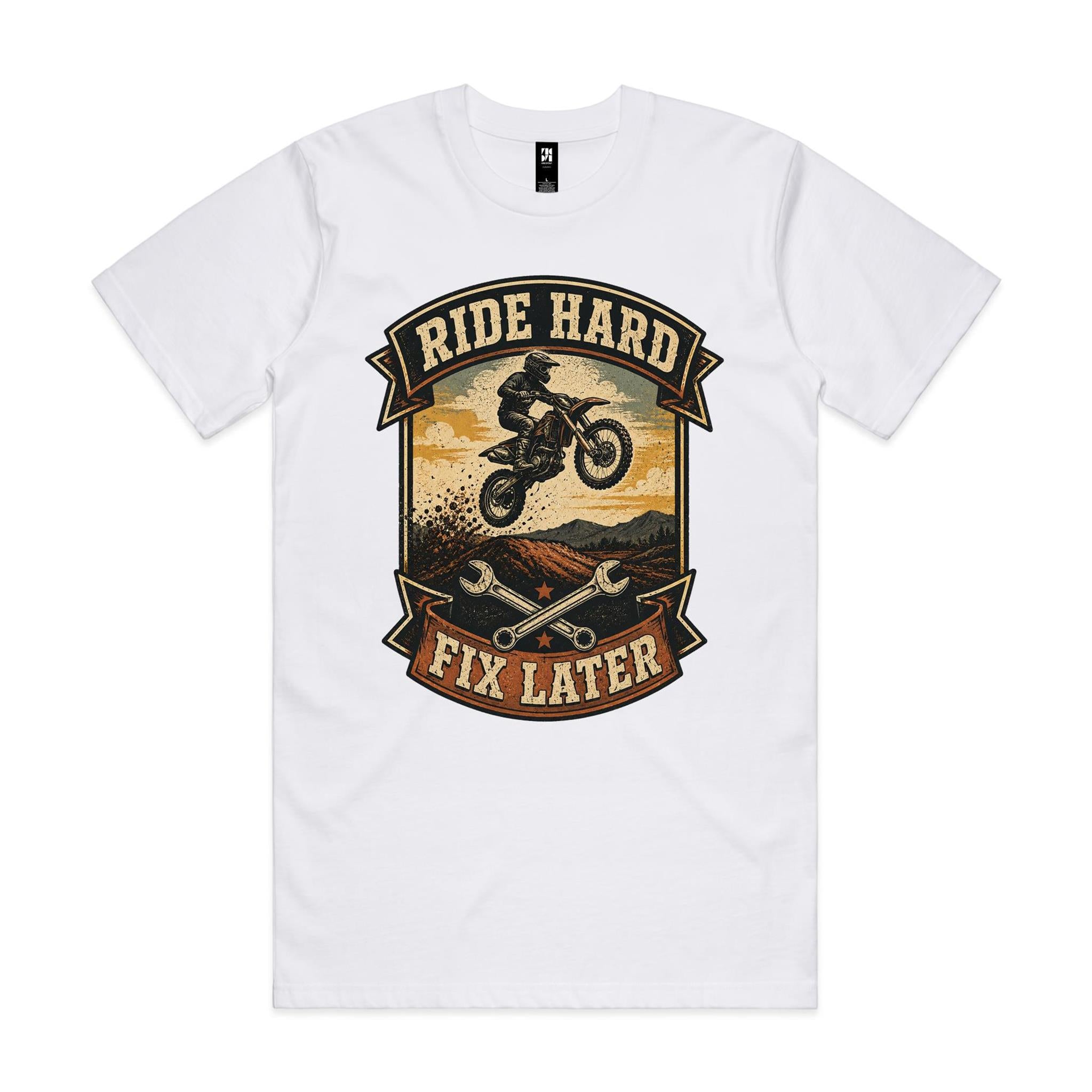 Ride Hard, Fix Later — Dirt Bike Tee