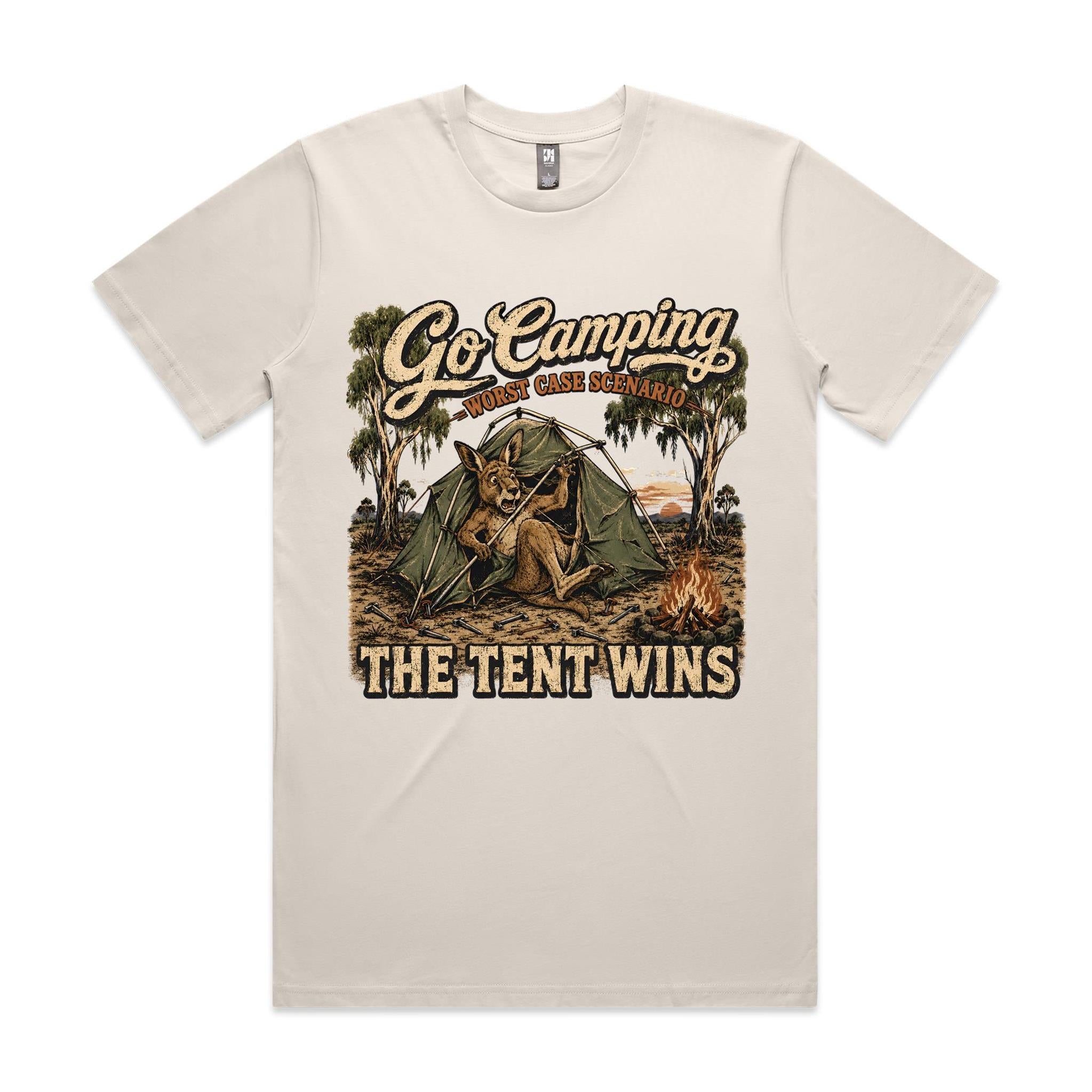 Go Camping — The Tent Wins | Kangaroo Camping Tee