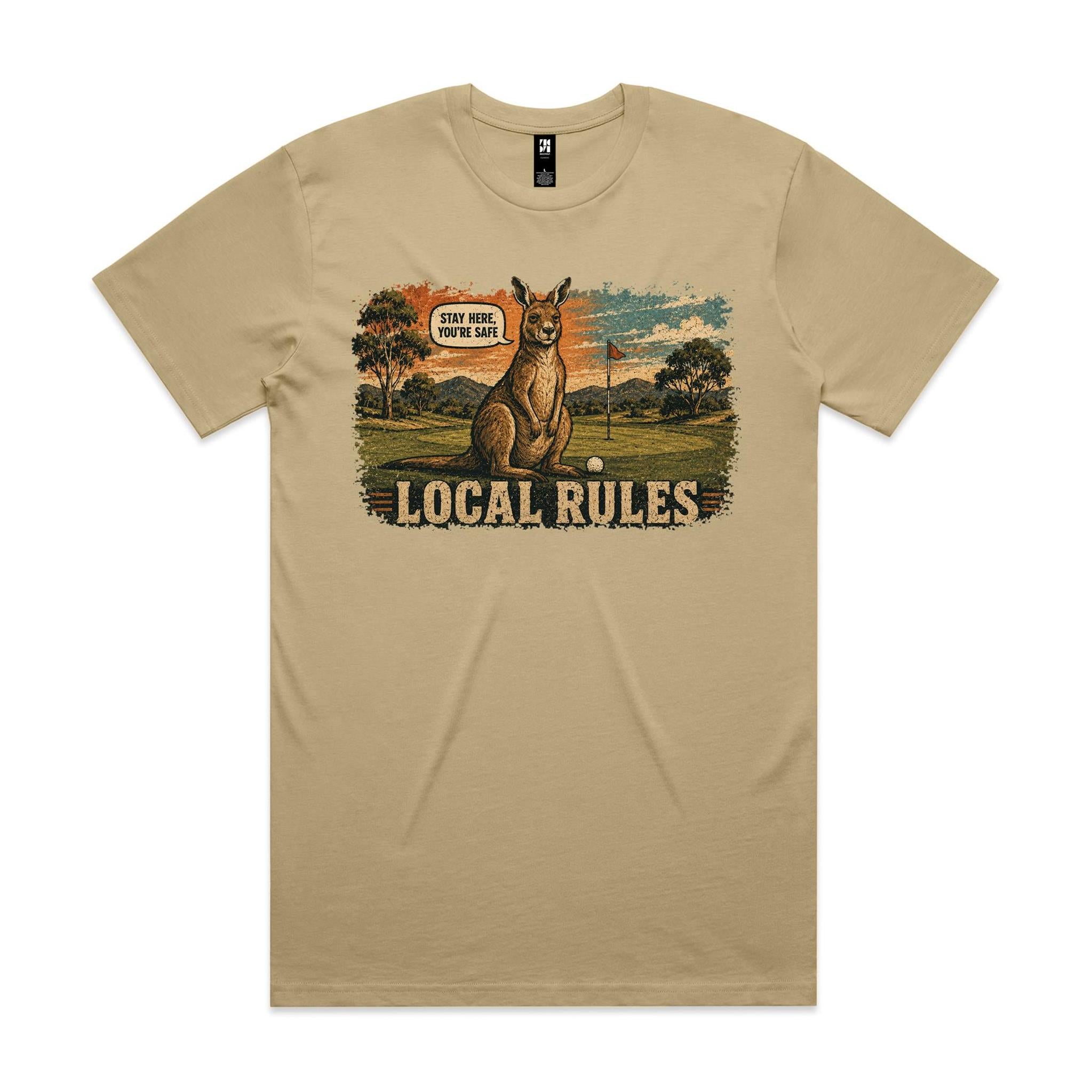 Local Rules — Stay Here You're Safe | Kangaroo Golf Tee