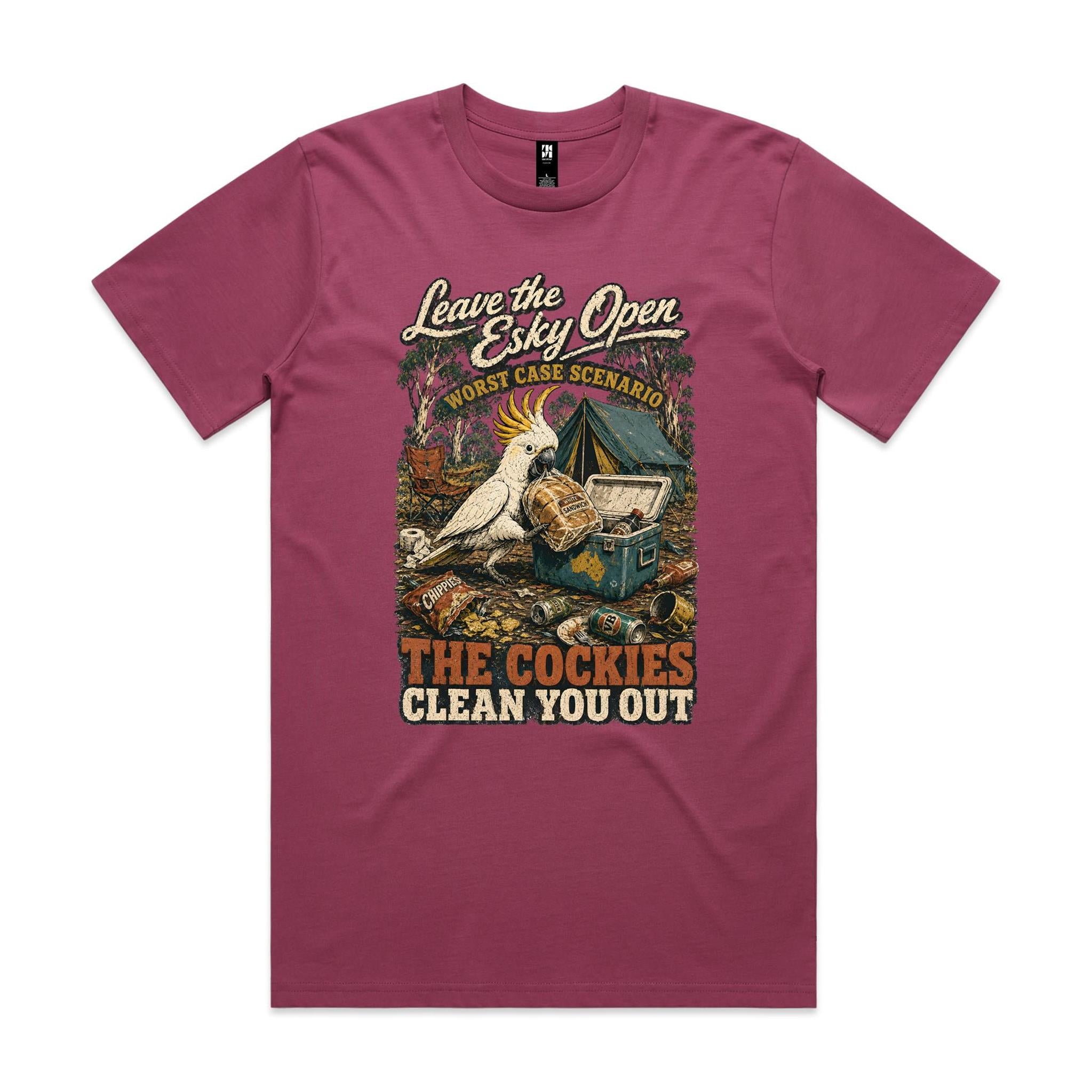 Leave the Esky Open — The Cockies Clean You Out | Cockatoo Camping Tee