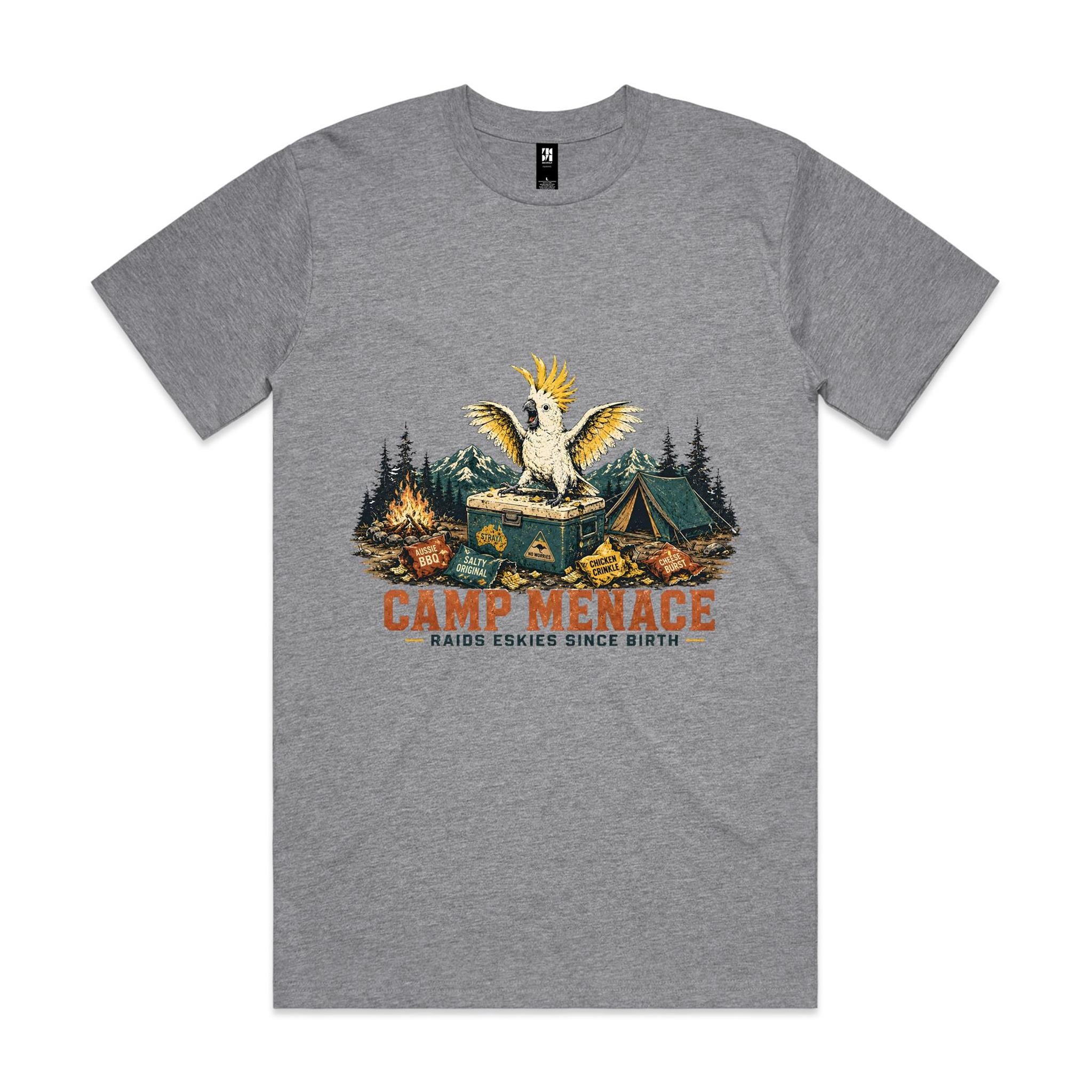 Camp Menace — Raids Eskies Since Birth | Cockatoo Camping Tee
