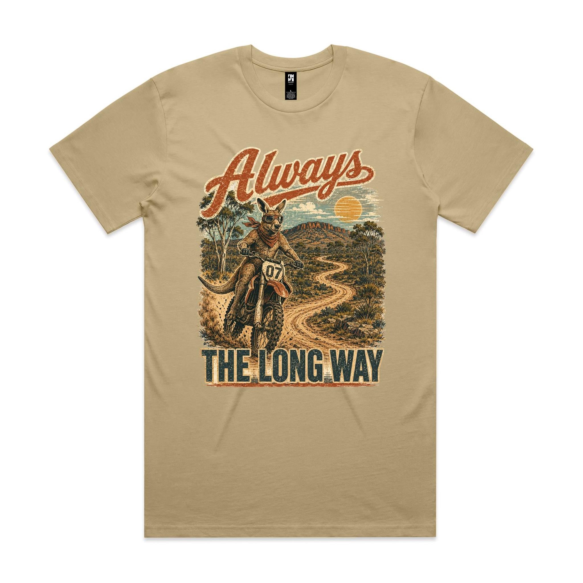 Always the Long Way — Kangaroo Dirt Bike Tee