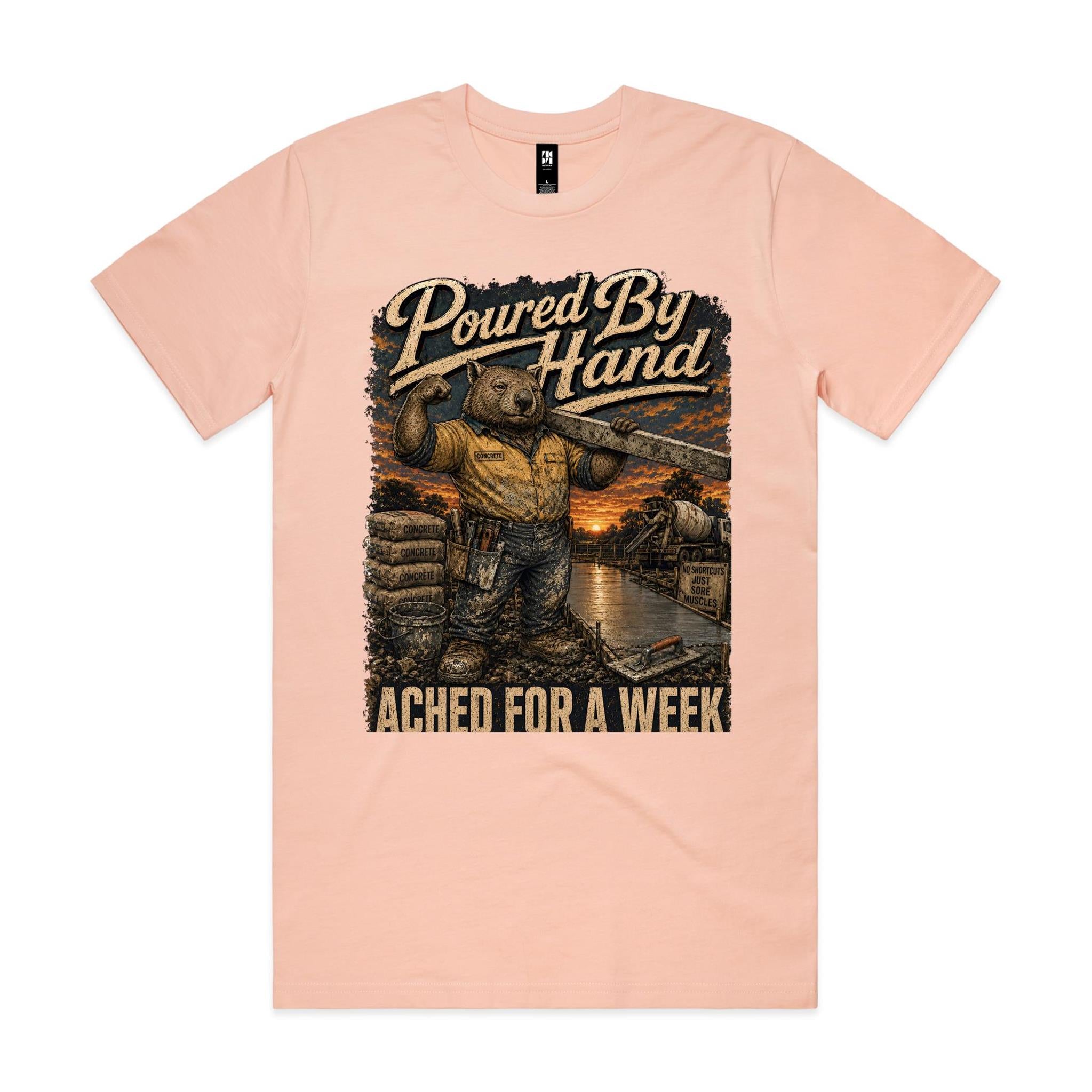 Poured By Hand | Wombat Concreter Tee
