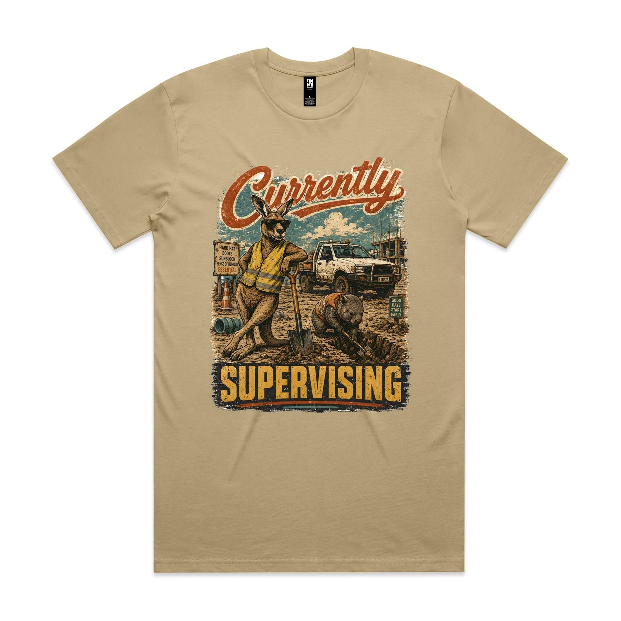 Currently Supervising — Kangaroo & Wombat Tradie Tee
