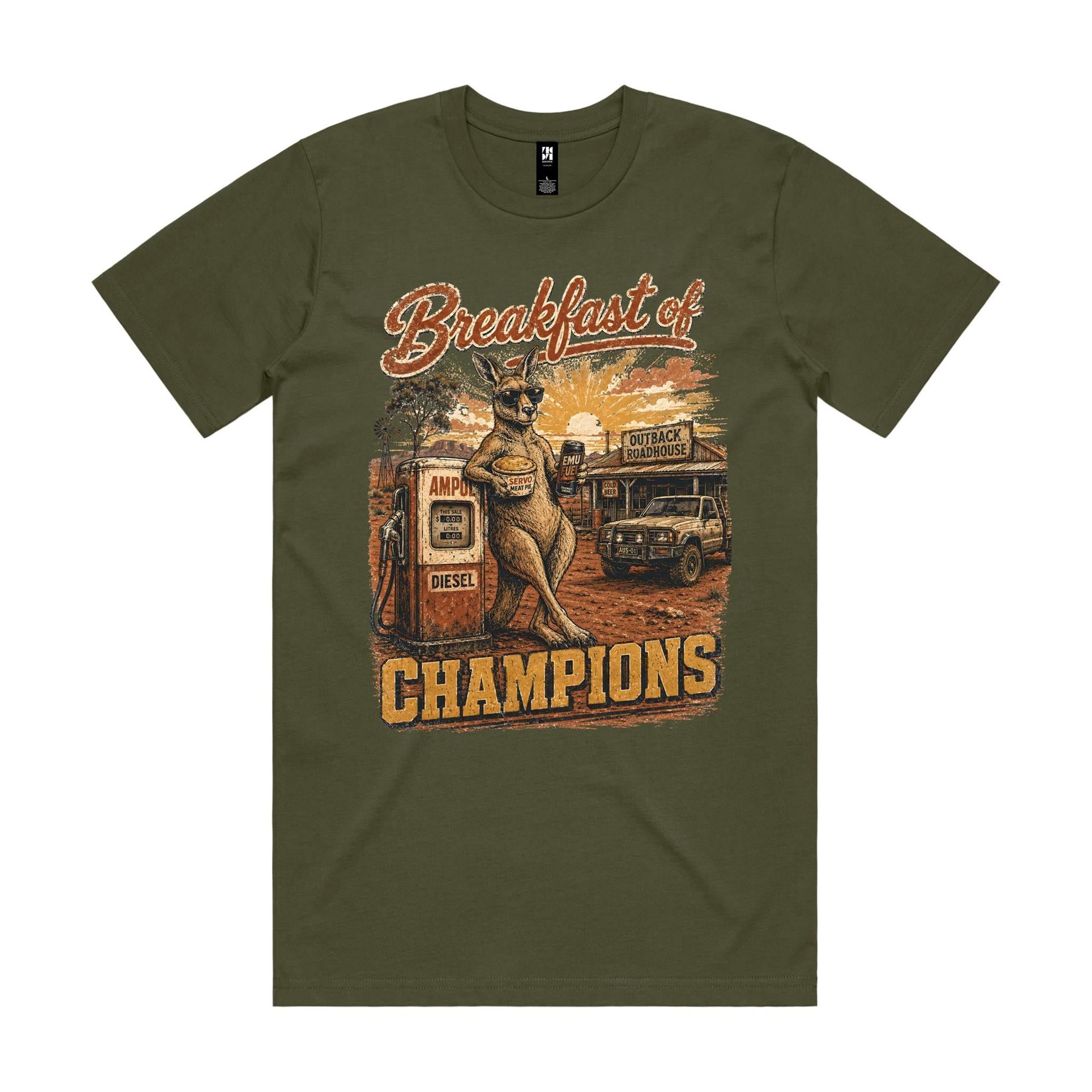 Breakfast of Champions — Kangaroo Servo Tee