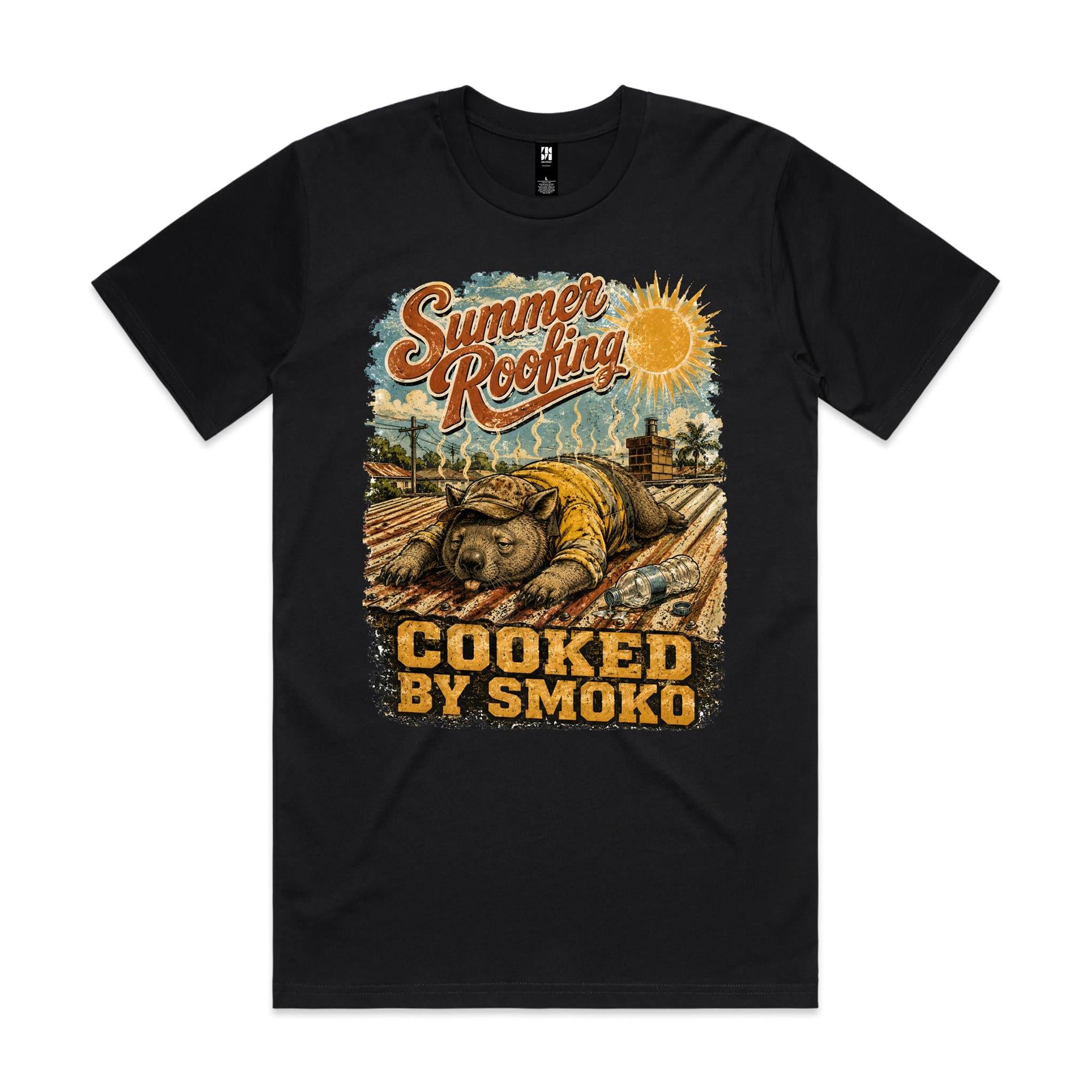 Summer Roofing — Cooked by Smoko | Wombat Roofer Tee