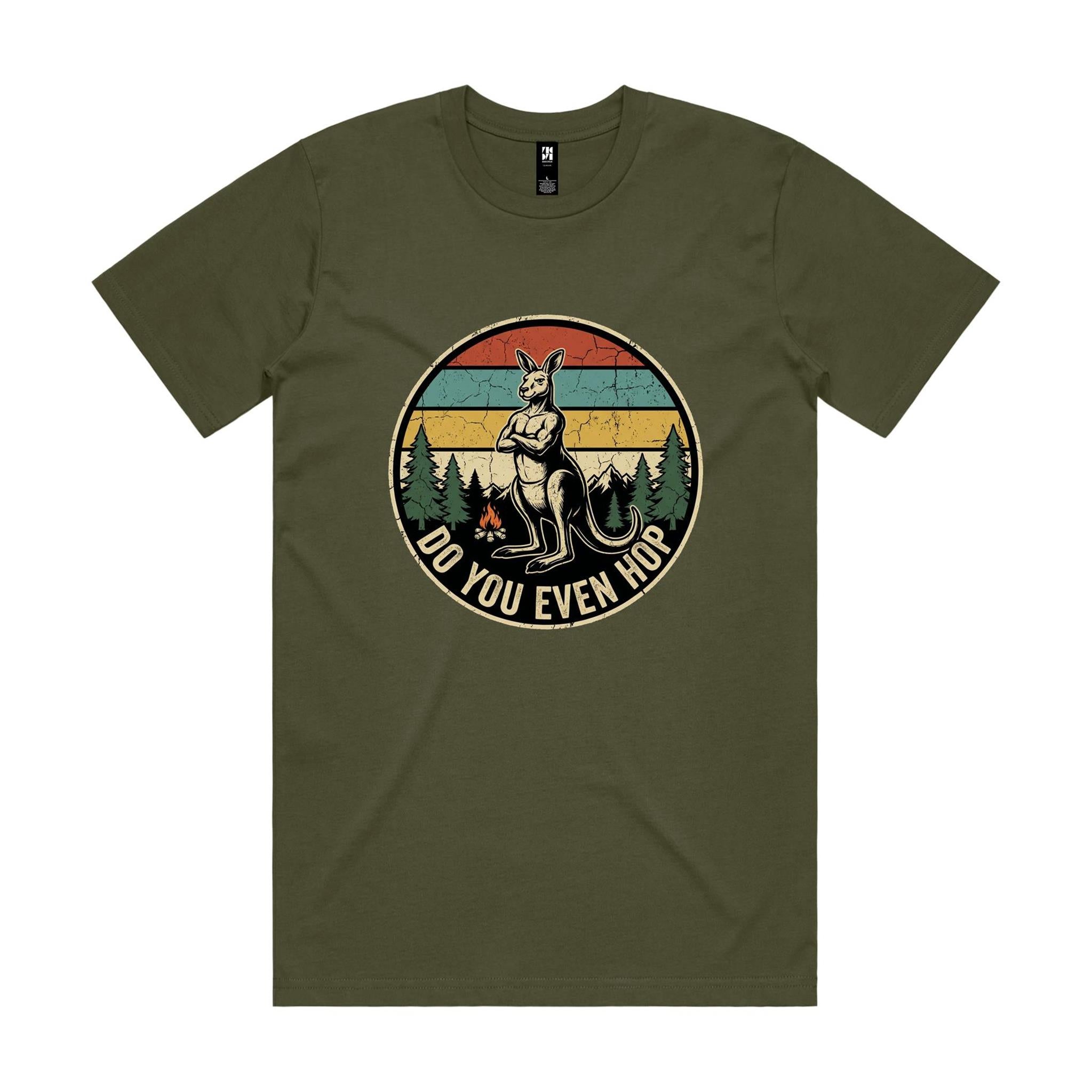 Do You Even Hop — Buff Kangaroo Retro Gym Tee