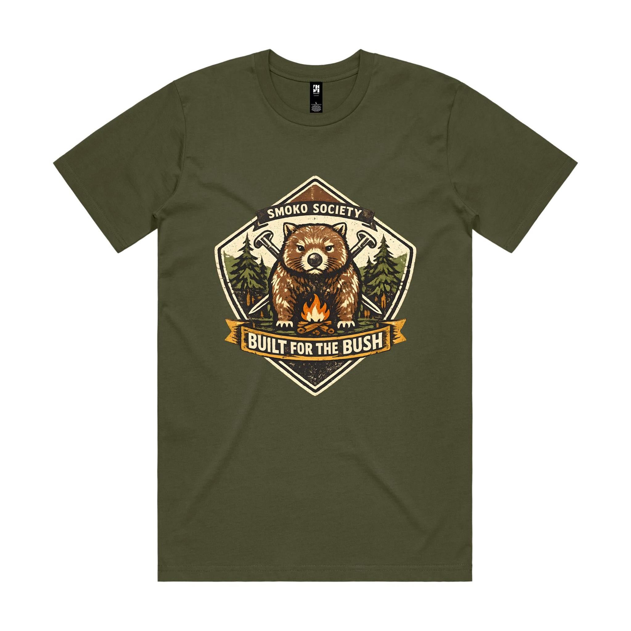 Smoko Society Wombat — Built for the Bush Tee