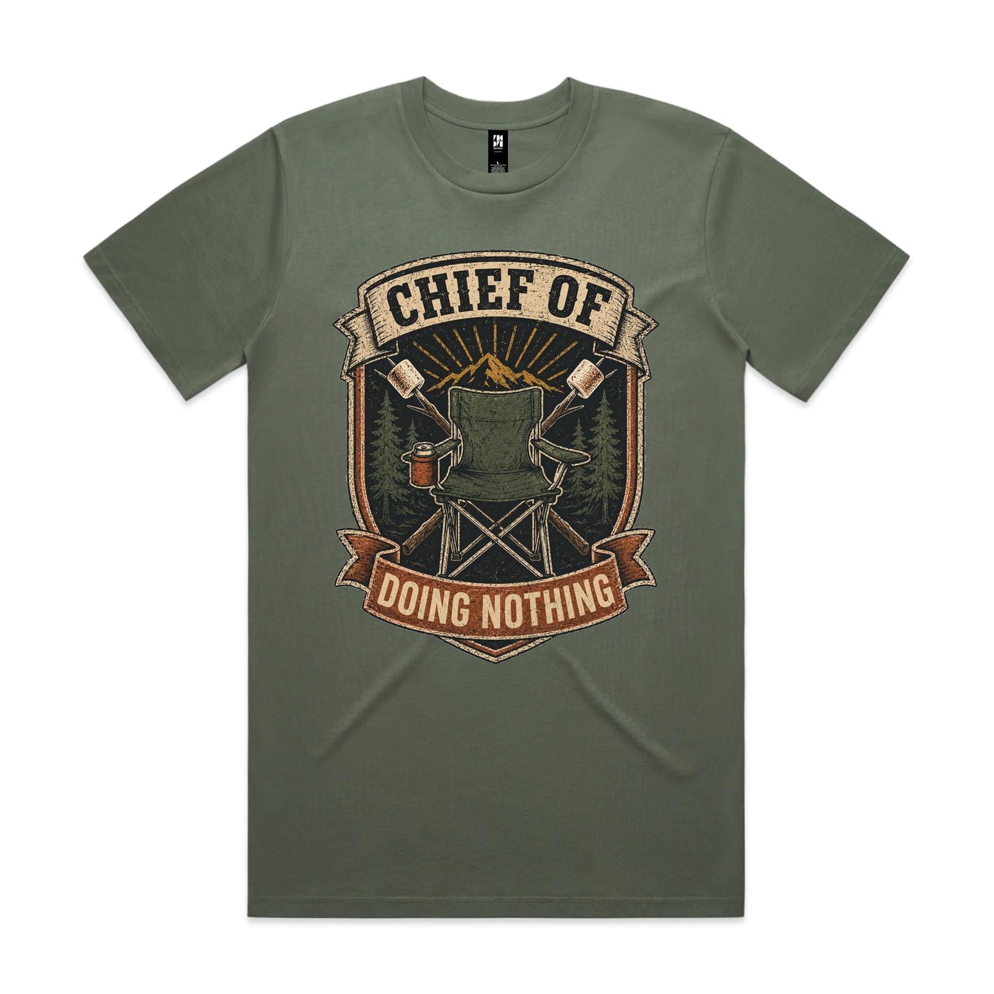 Chief of Doing Nothing — Camping Tee