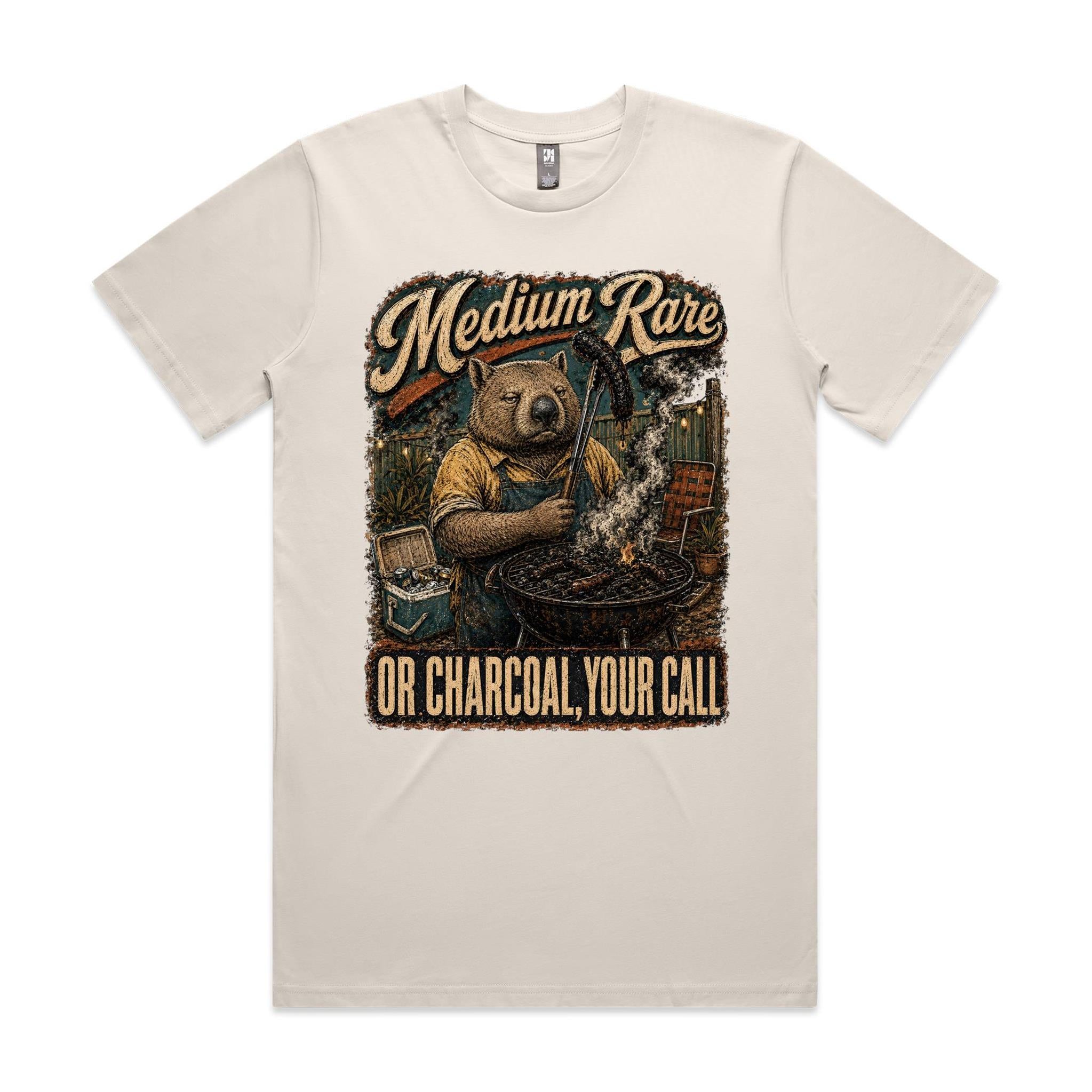 Medium Rare or Charcoal | Wombat BBQ Tee