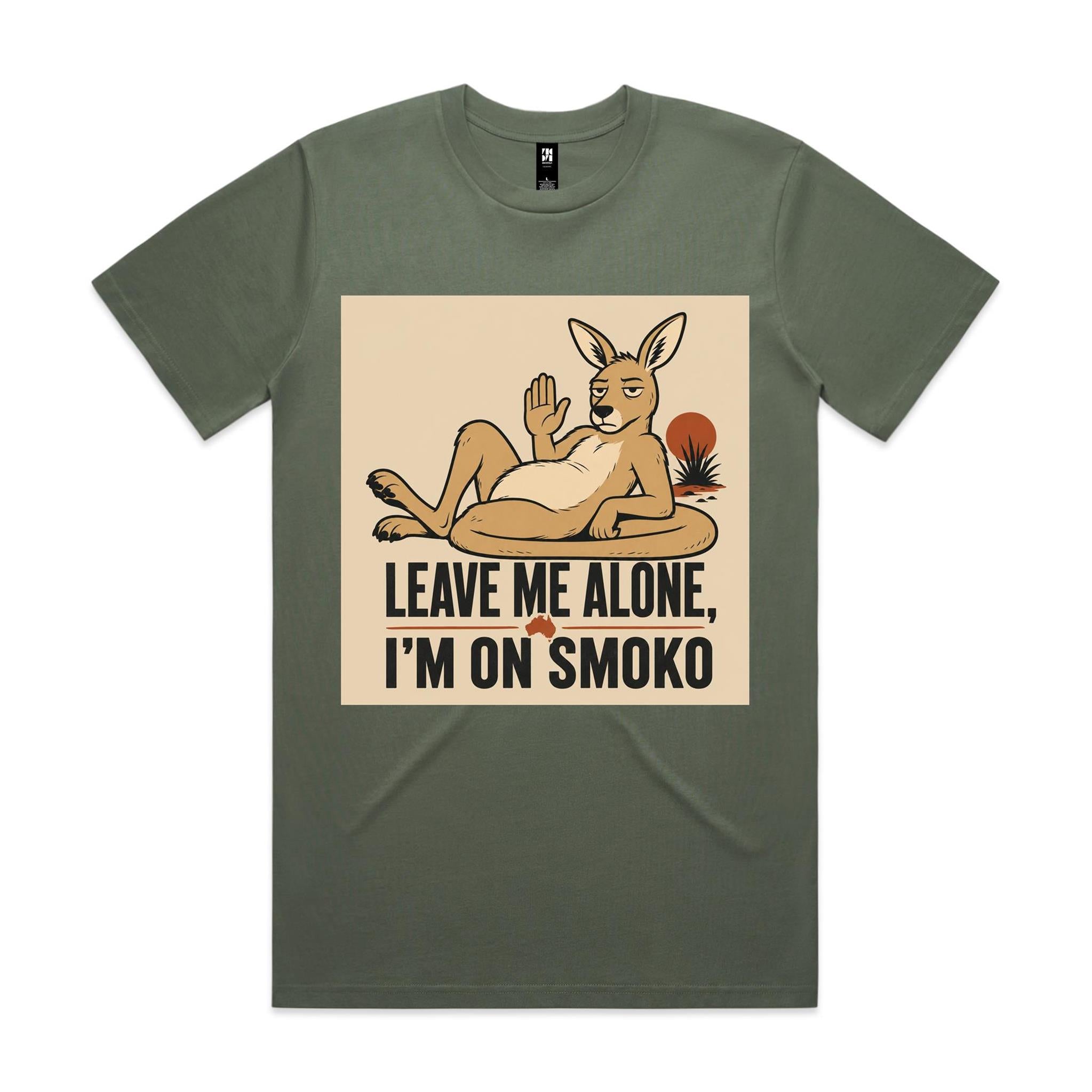 Leave Me Alone, I'm on Smoko — Reclining Kangaroo Tee