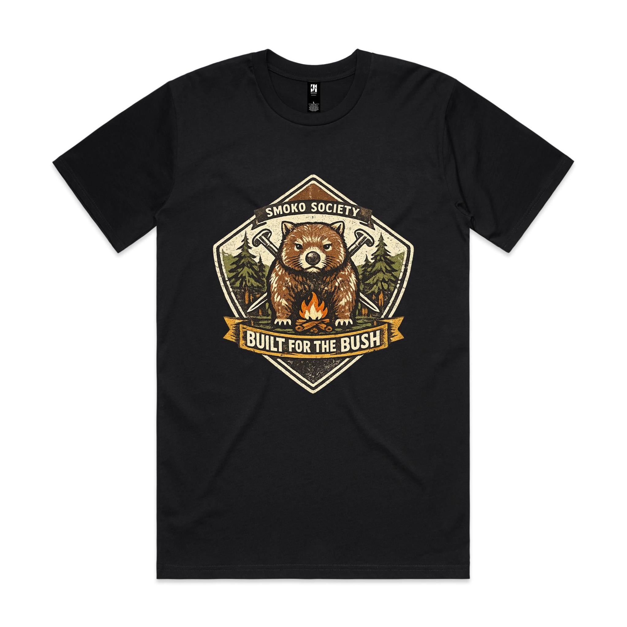 Smoko Society Wombat — Built for the Bush Tee