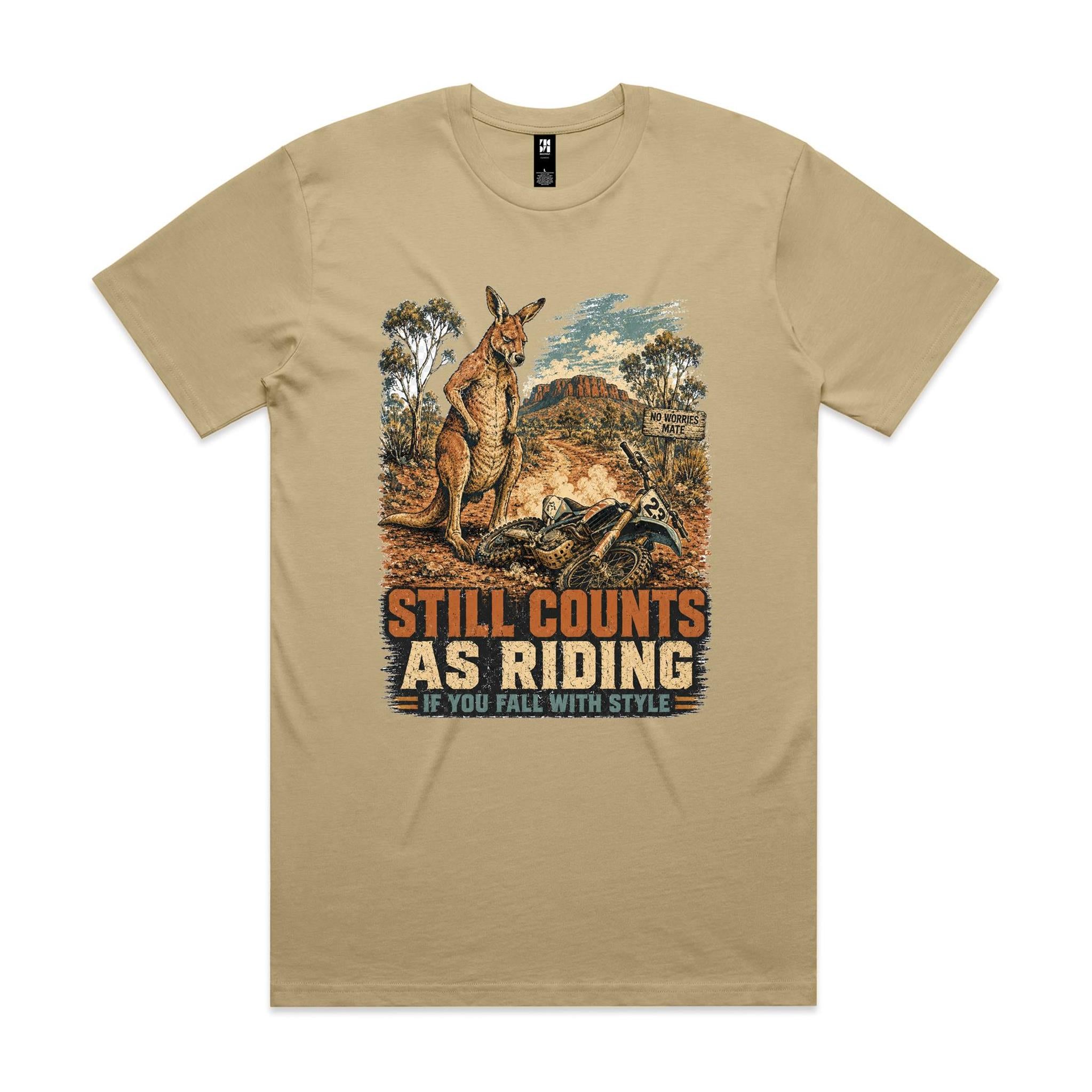 Still Counts as Riding — Kangaroo Dirt Bike Tee