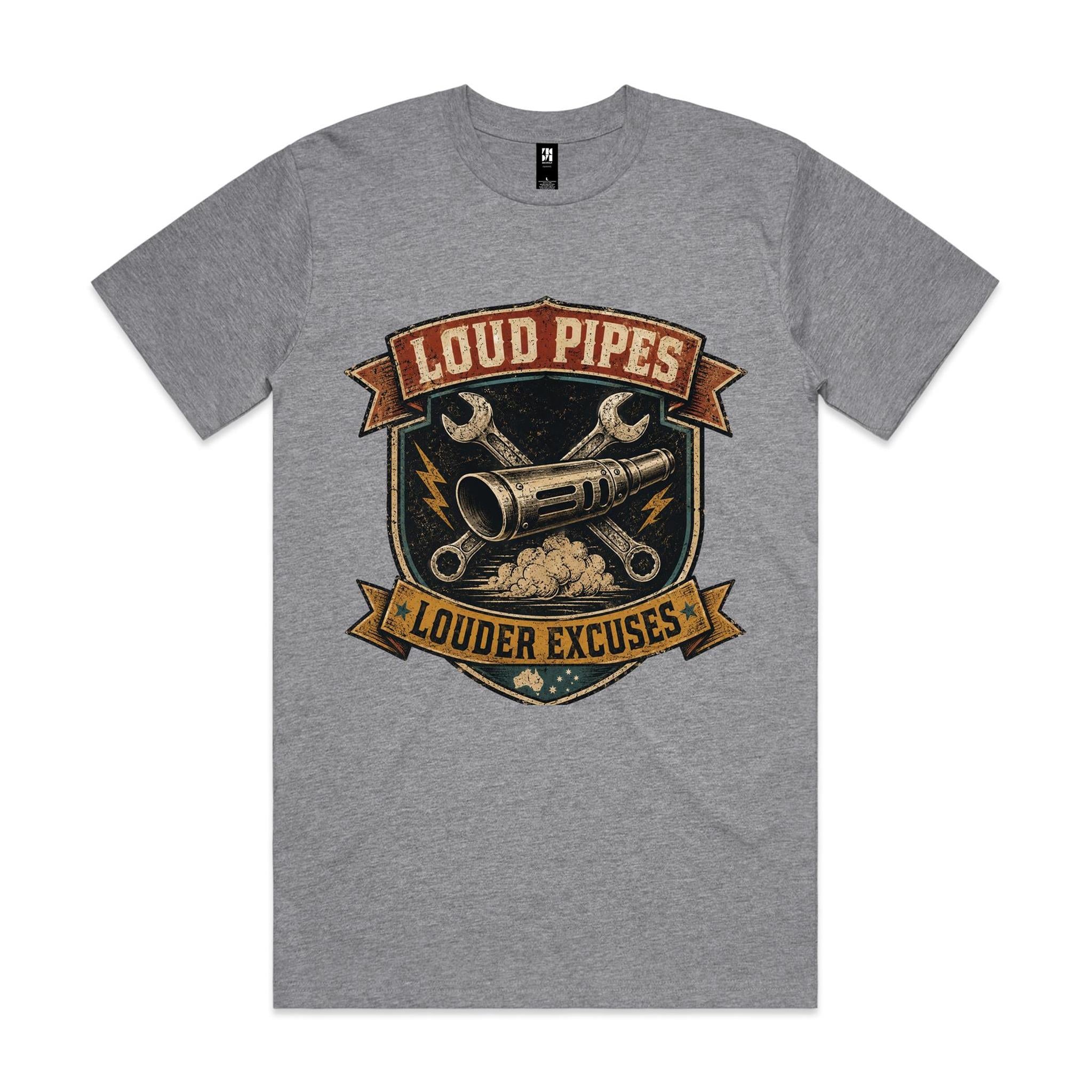 Loud Pipes, Louder Excuses — Motorbike Tee