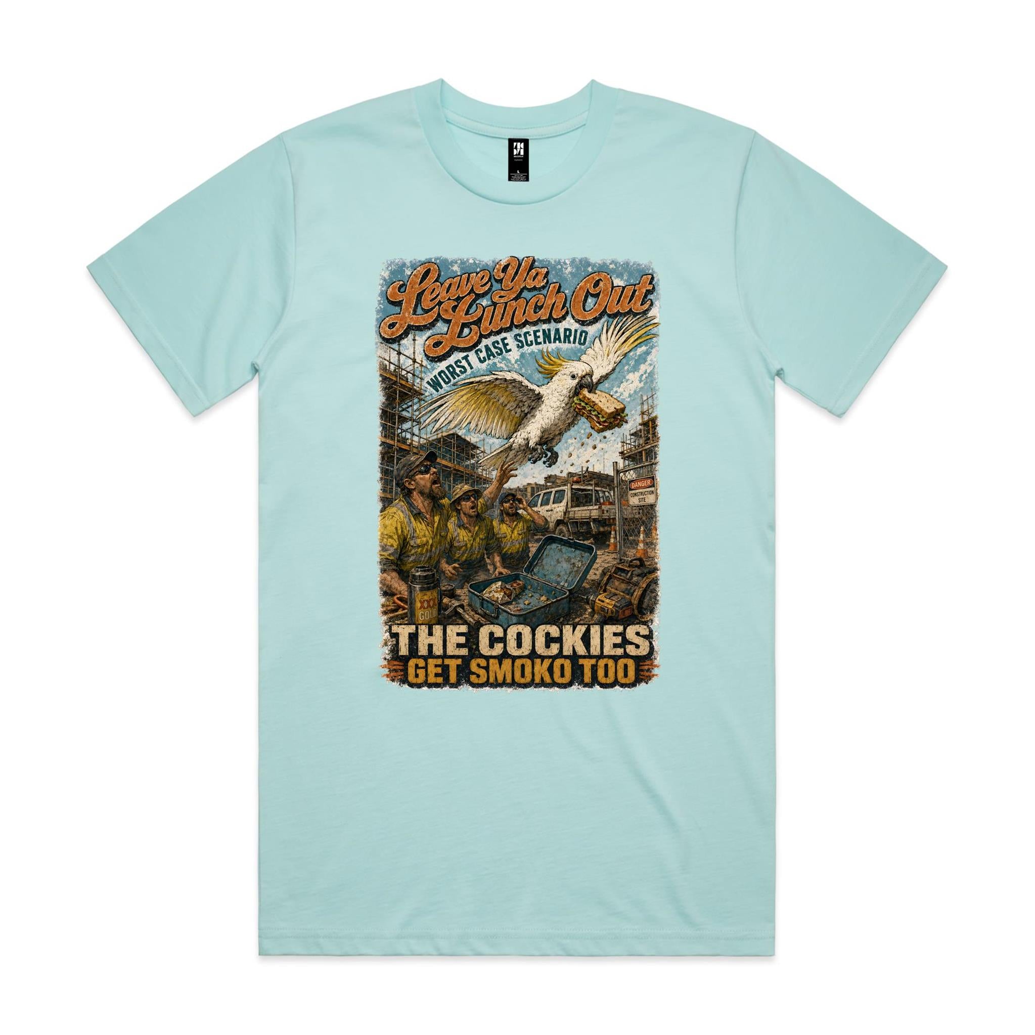 Leave Ya Lunch Out — The Cockies Get Smoko Too | Cockatoo Tradie Tee