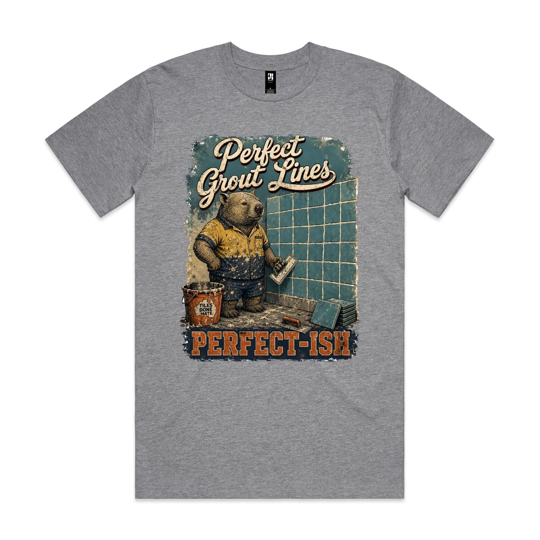 Perfect Grout Lines — Perfect-ish | Wombat Tiler Tee
