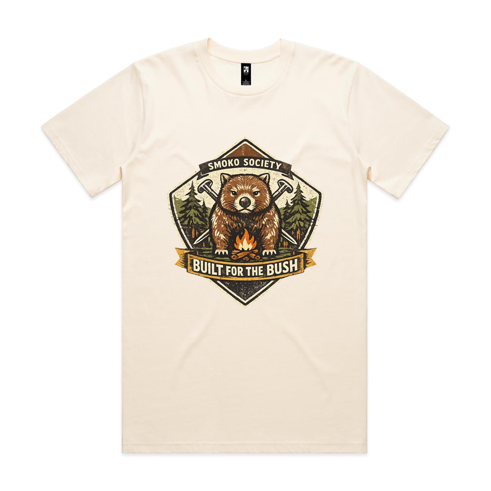 Smoko Society Wombat — Built for the Bush Tee